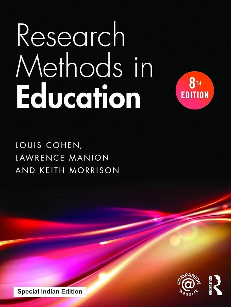 Research Methods In Education Louis Cohen, Lawrence Manion 8Th Edition