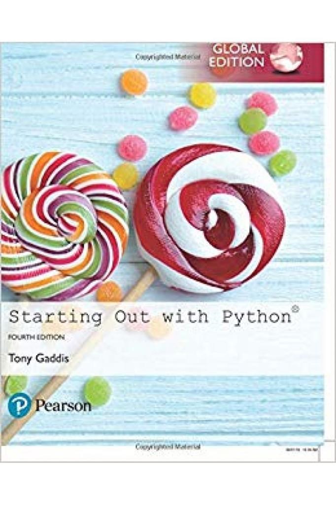 starting out with python 4th (tony gaddis)
