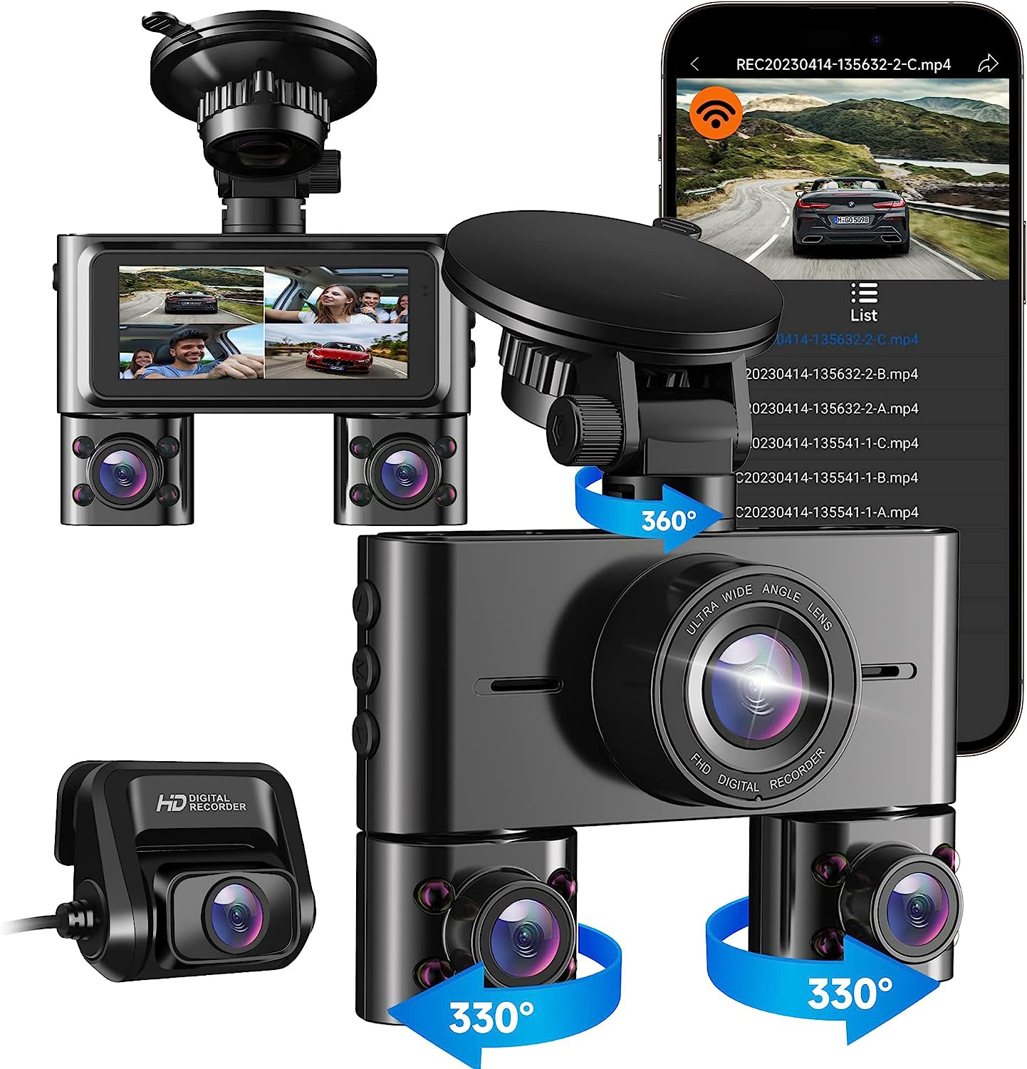 Joyecar Joy 4 Eyes 360° 4 Kanallı Araç İçi Wifi Kamera