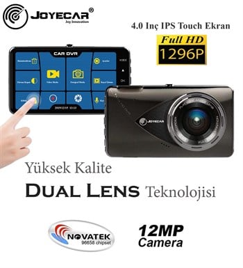 F12 Plus 4″ Araç İçi Kamera Full HD IPS Touch Ekran Dual Lens
