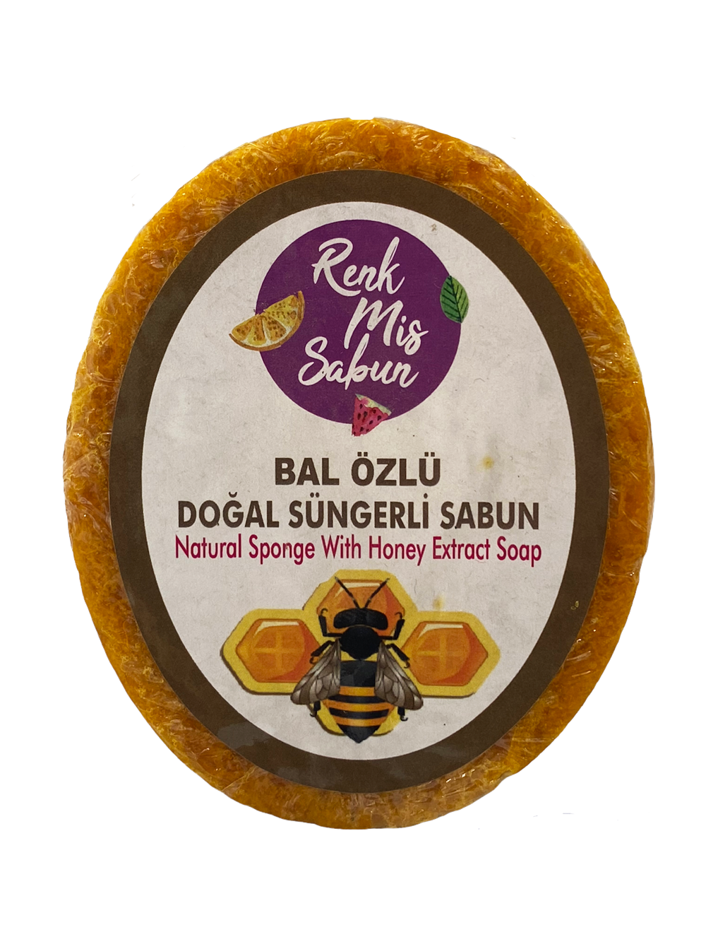 Bal Özlü Doğal Süngerli Sabun