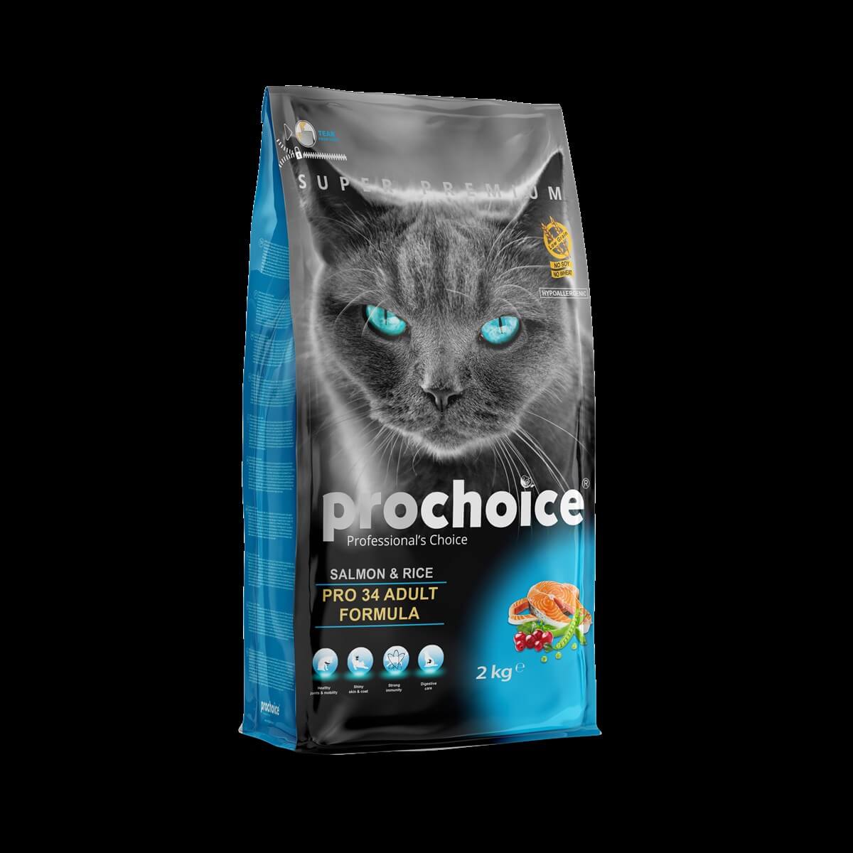 Pro Choice Pro 34 Somonlu Yetişkin Kedi Maması 2 Kg - Uygun Pet