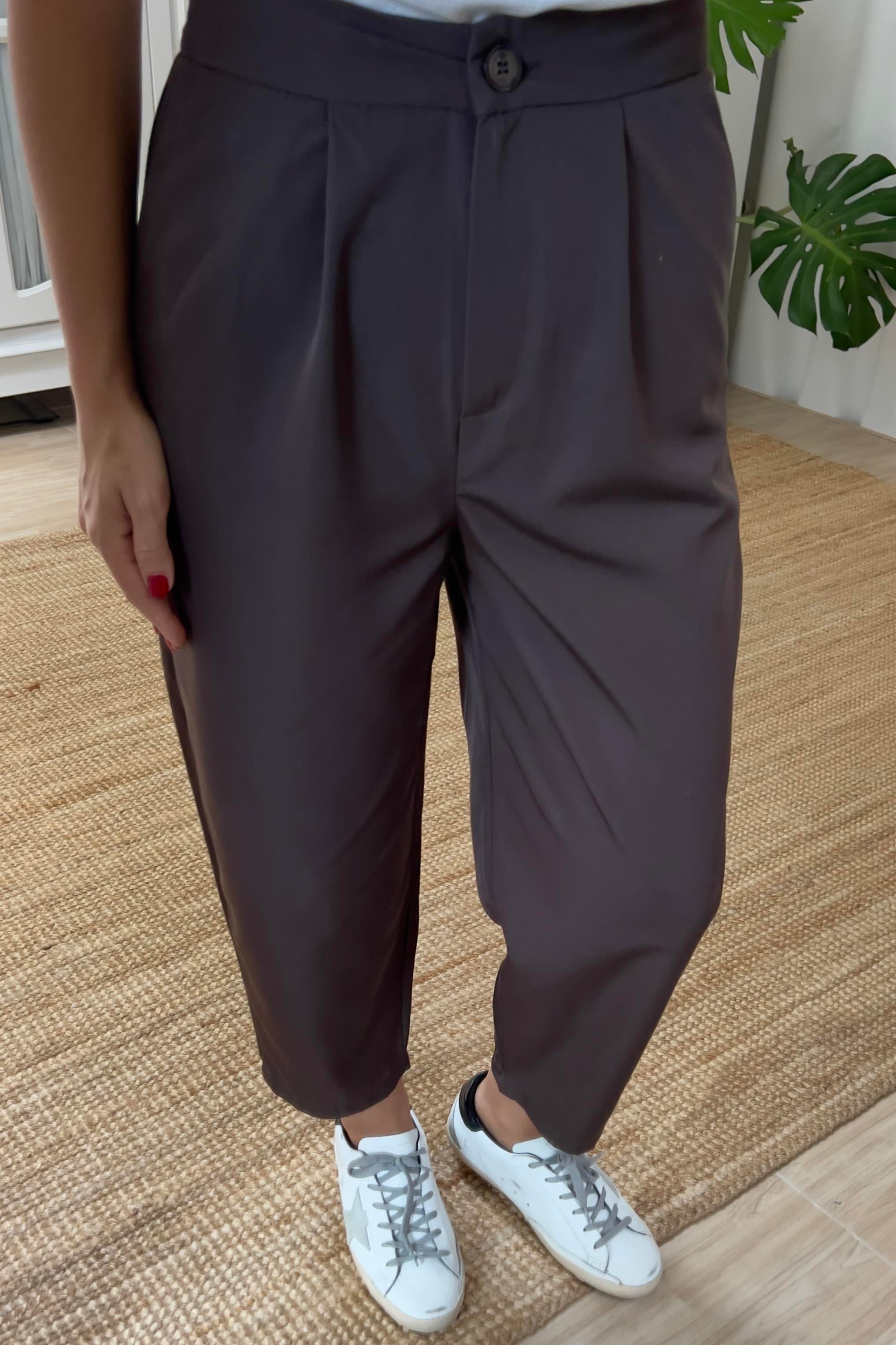 Acı Kahve Yüksek Bel Chino Pantolon uygun fiyatlarda www.butikhola.com adresinde