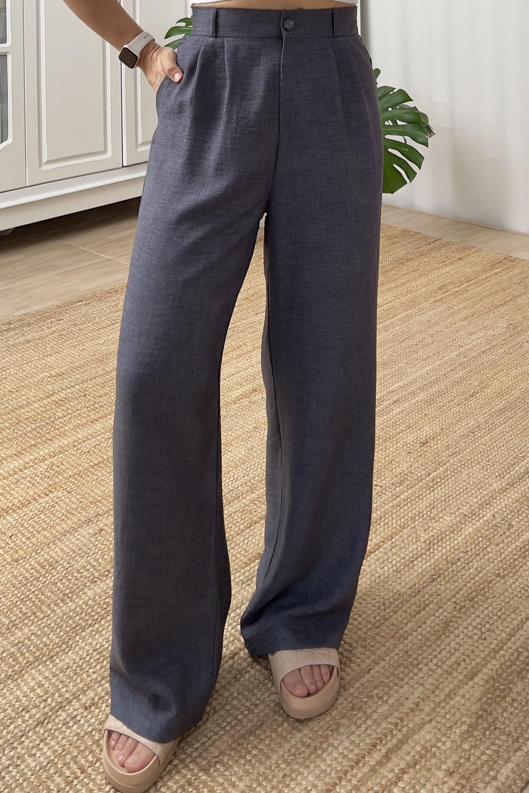 Antrasit Beli Lastikli Dökümlü pantolon uygun fiyatlarda www.butikhola.com adresinde