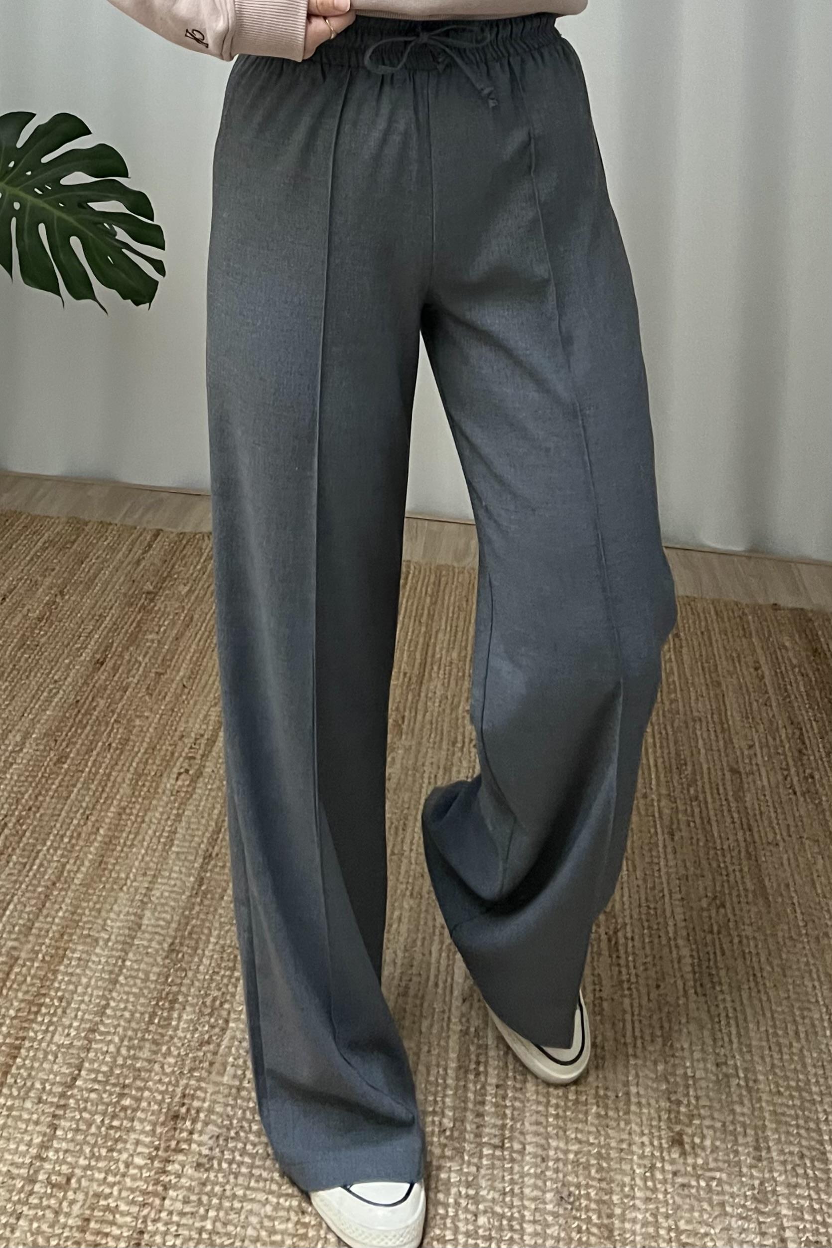 Antrasit Comfort Palazzo Pantolon uygun fiyatlarda www.butikhola.com adresinde