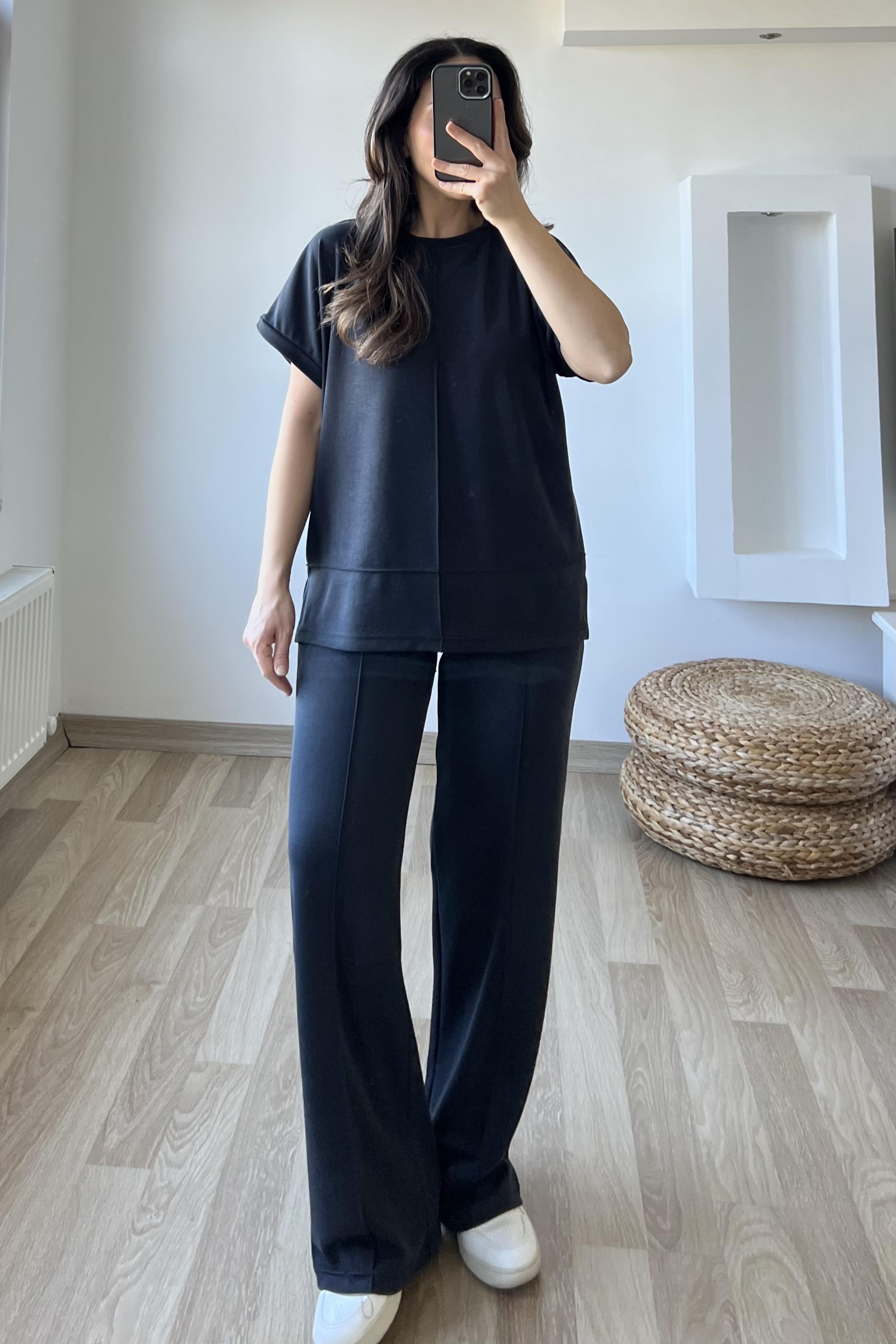 Antrasit Kısa Kollu Oys Modal Eşofman Takımı uygun fiyatlarda www.butikhola.com adresinde