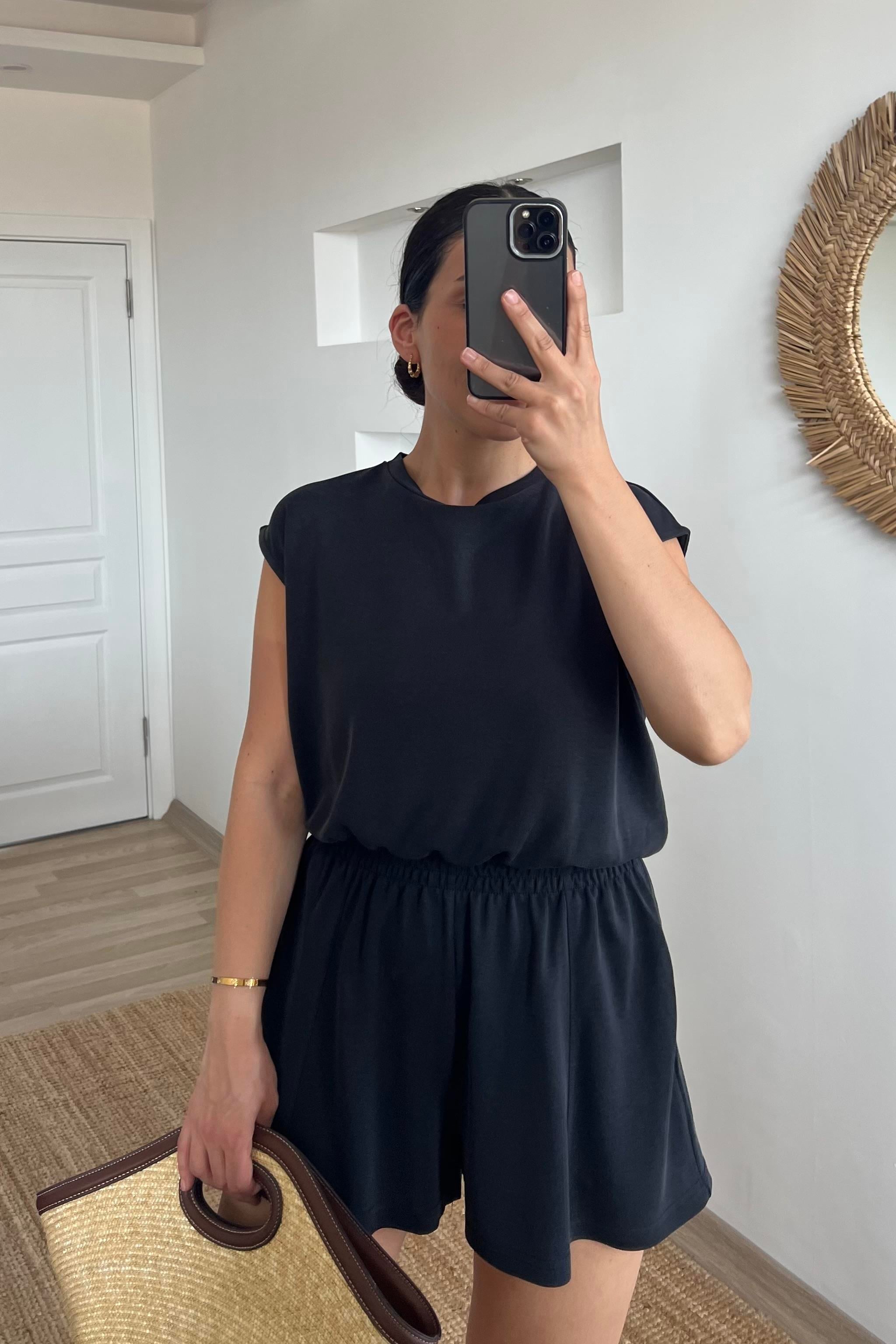 Antrasit Oysho Kumaş Modal Tulum uygun fiyatlarda www.butikhola.com adresinde