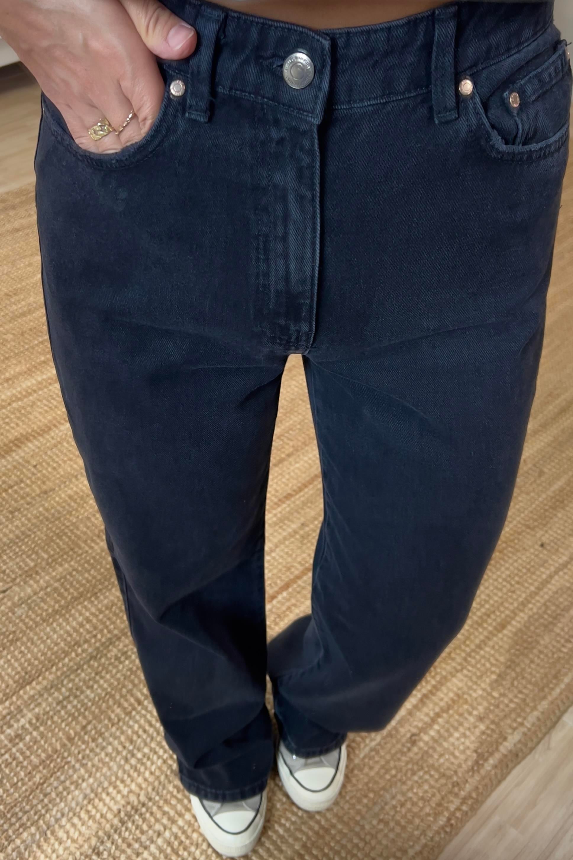 Antrasit Yıkamalı Yüksek Bel Long Straight Fit Jean uygun fiyatlarda www.butikhola.com adresinde