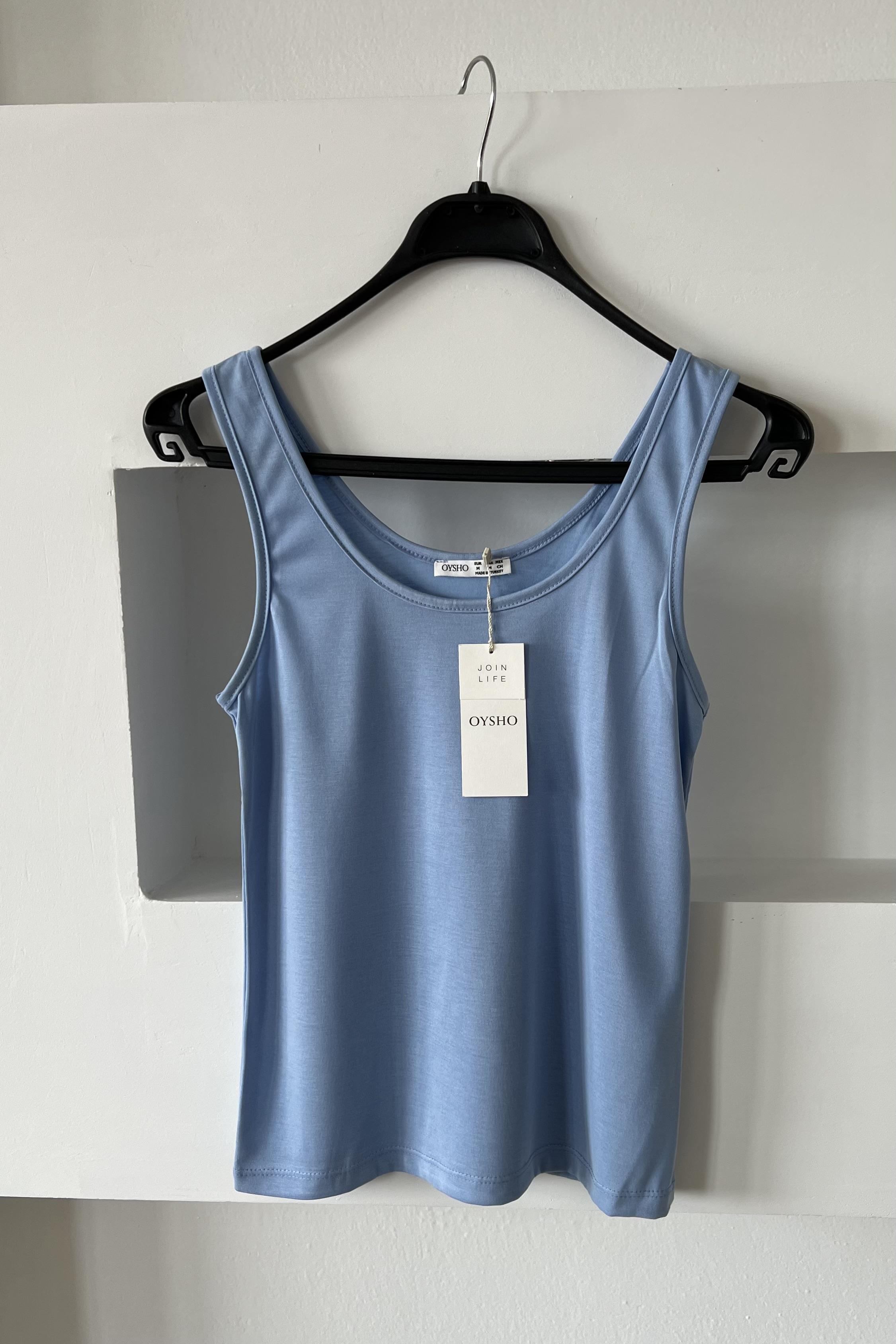 Bebe Mavisi Modal Kolsuz Tshirt uygun fiyatlarda www.butikhola.com adresinde