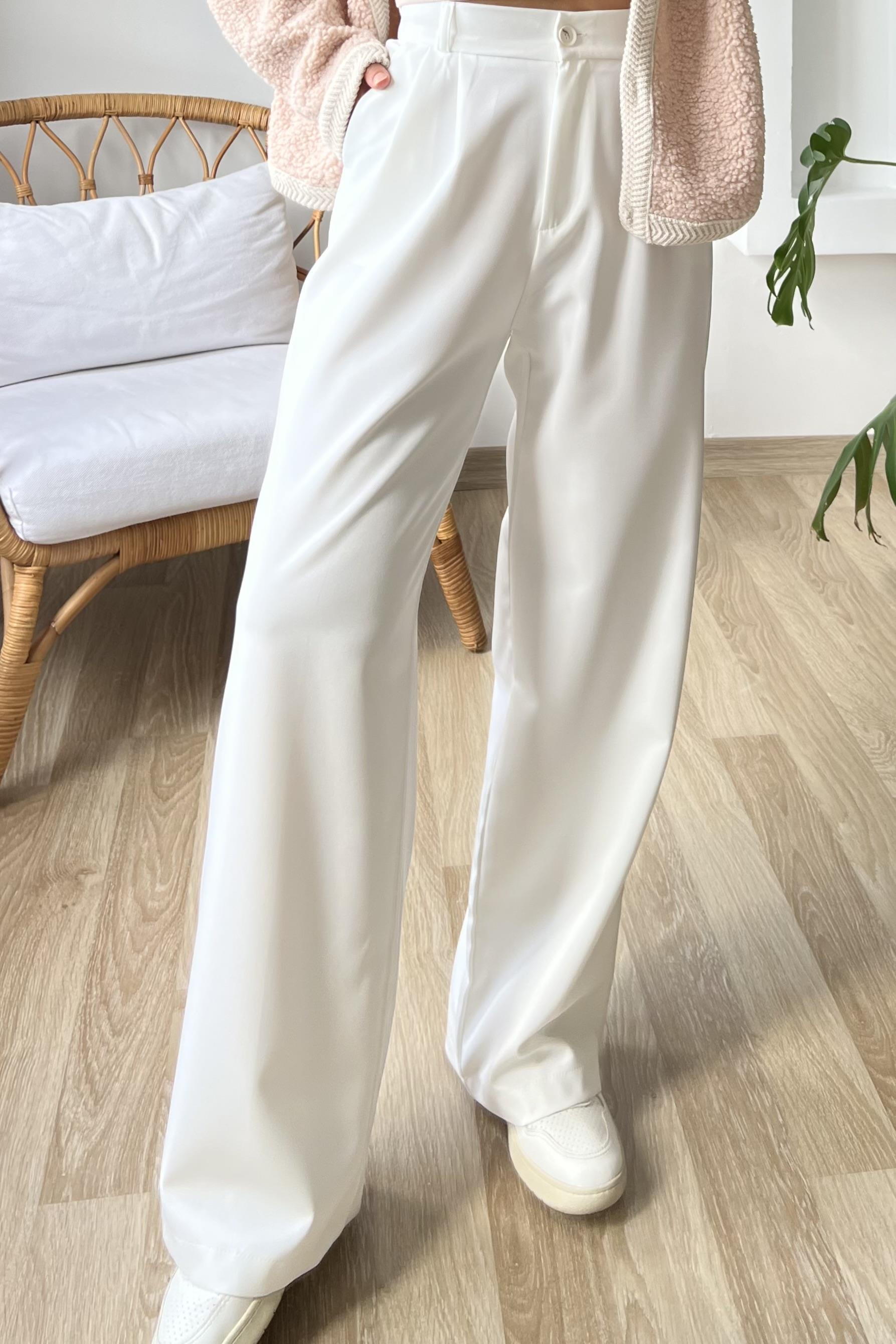 Beyaz Comfort Palazzo Pantolon uygun fiyatlarda www.butikhola.com adresinde