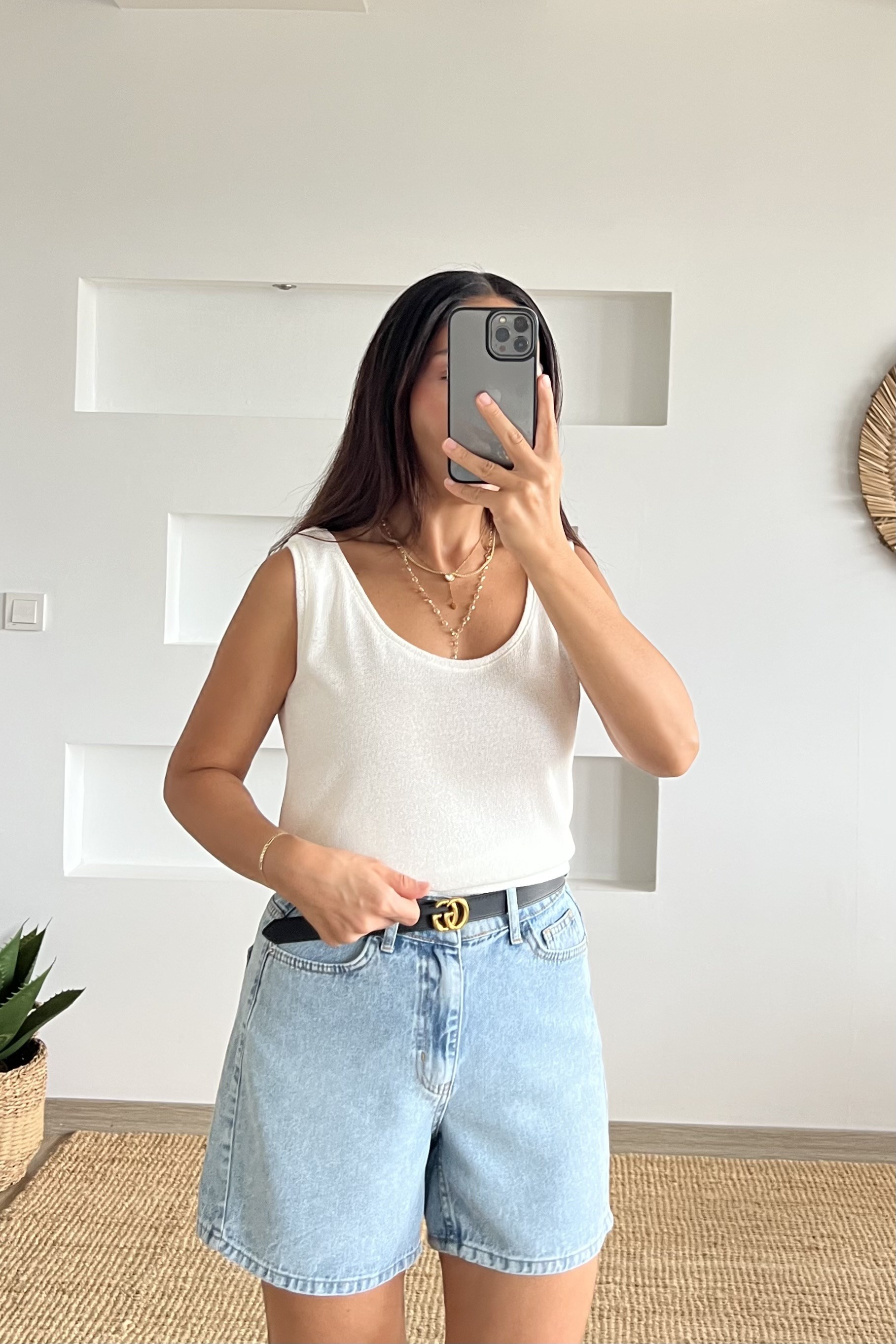 Beyaz Merserize Kolsuz Bluz uygun fiyatlarda www.butikhola.com adresinde