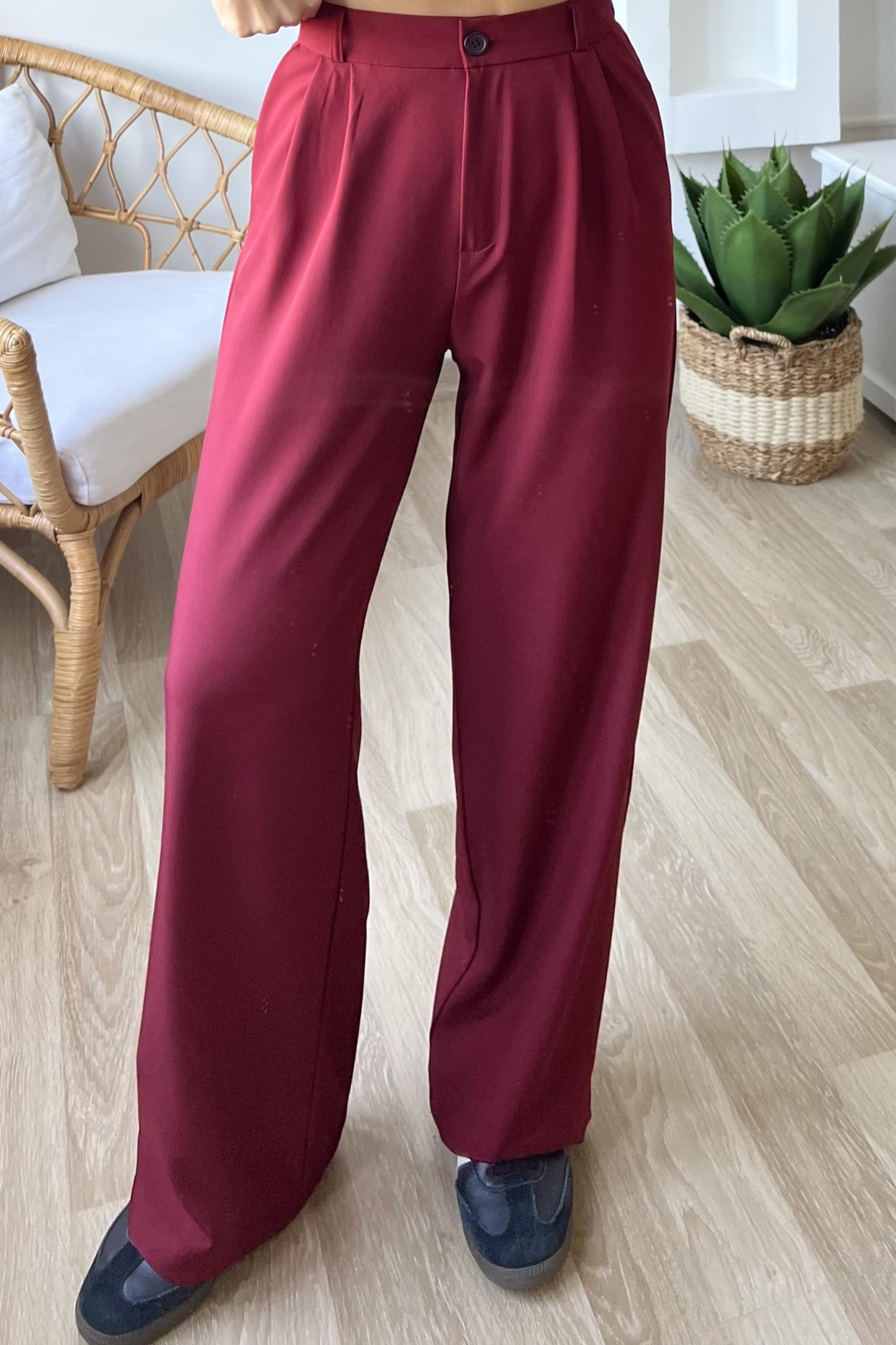Bordo Comfort Palazzo Pantolon uygun fiyatlarda www.butikhola.com adresinde
