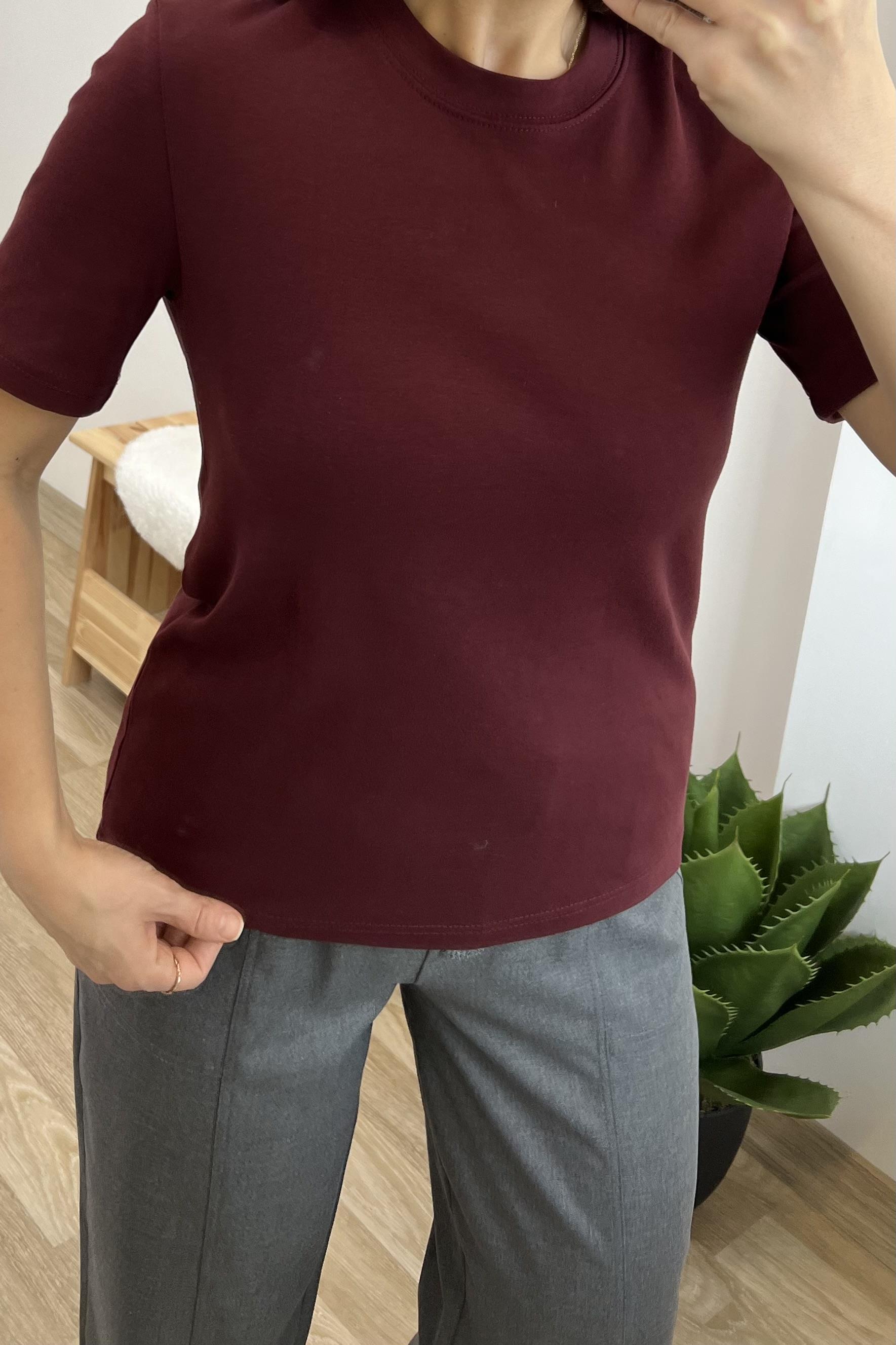 Bordo Organik Pamuklu Basic Tshirt uygun fiyatlarda www.butikhola.com adresinde