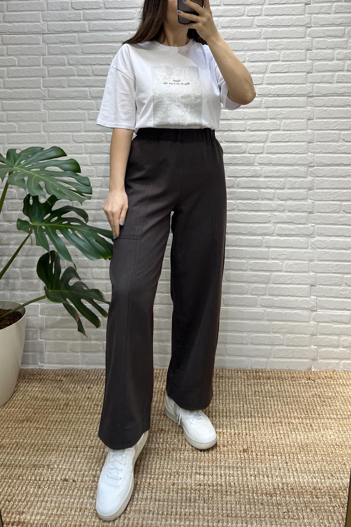 Füme Keten Barrel Pantolon uygun fiyatlarda www.butikhola.com adresinde