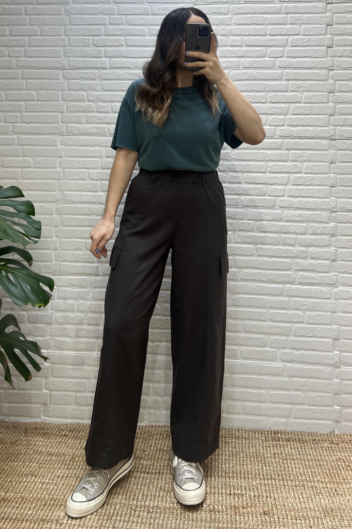 Füme Keten Kargo Pantolon uygun fiyatlarda www.butikhola.com adresinde