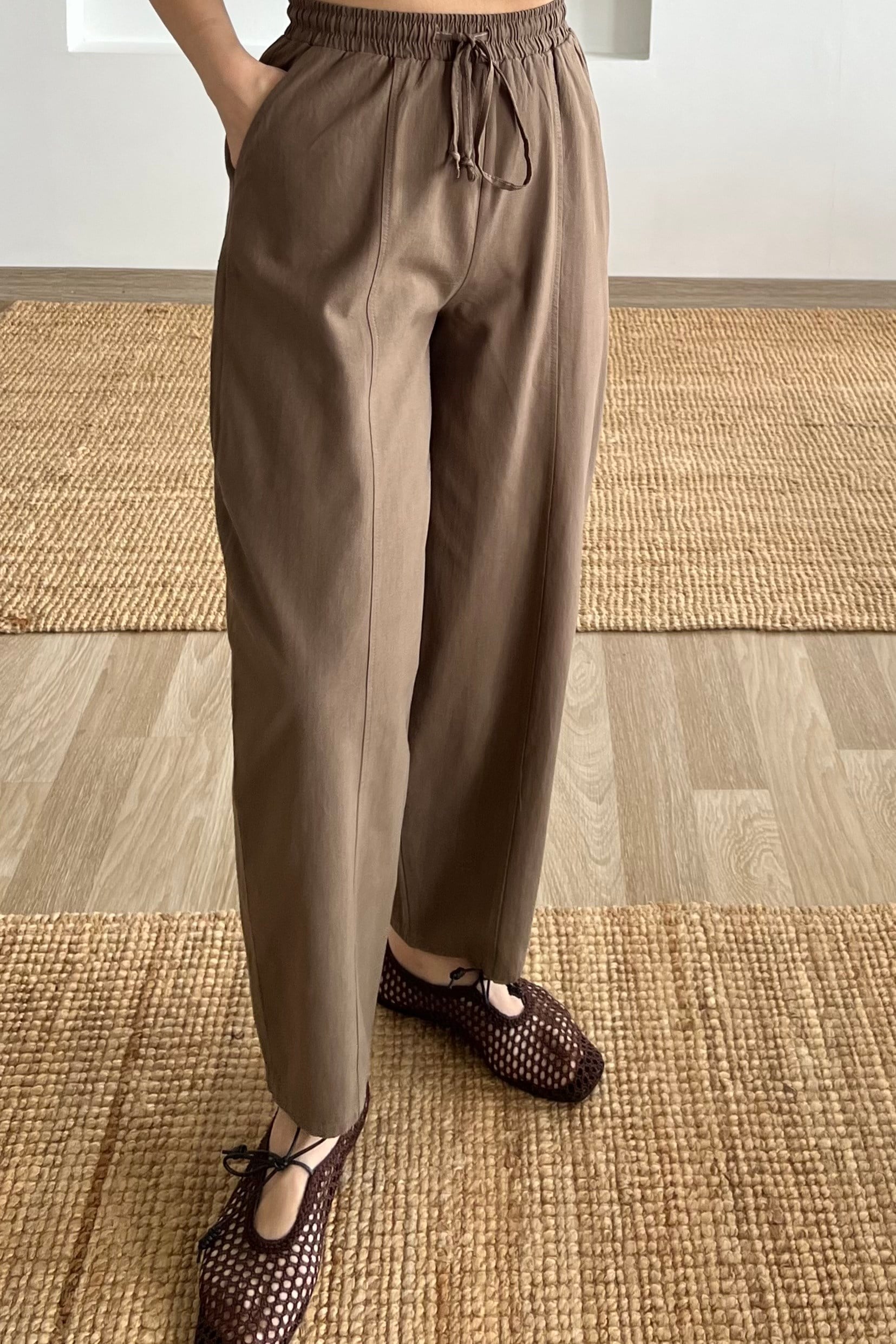 Haki Barrel Ham Keten Pantolon uygun fiyatlarda www.butikhola.com adresinde