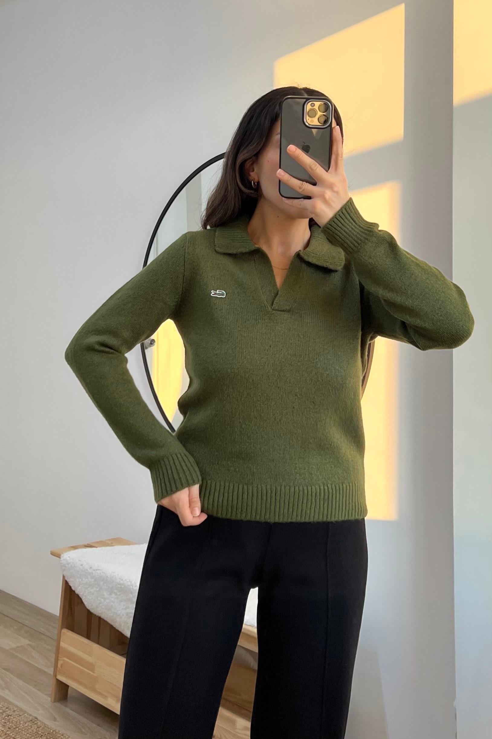Haki Polo Yaka Kazak uygun fiyatlarda www.butikhola.com adresinde