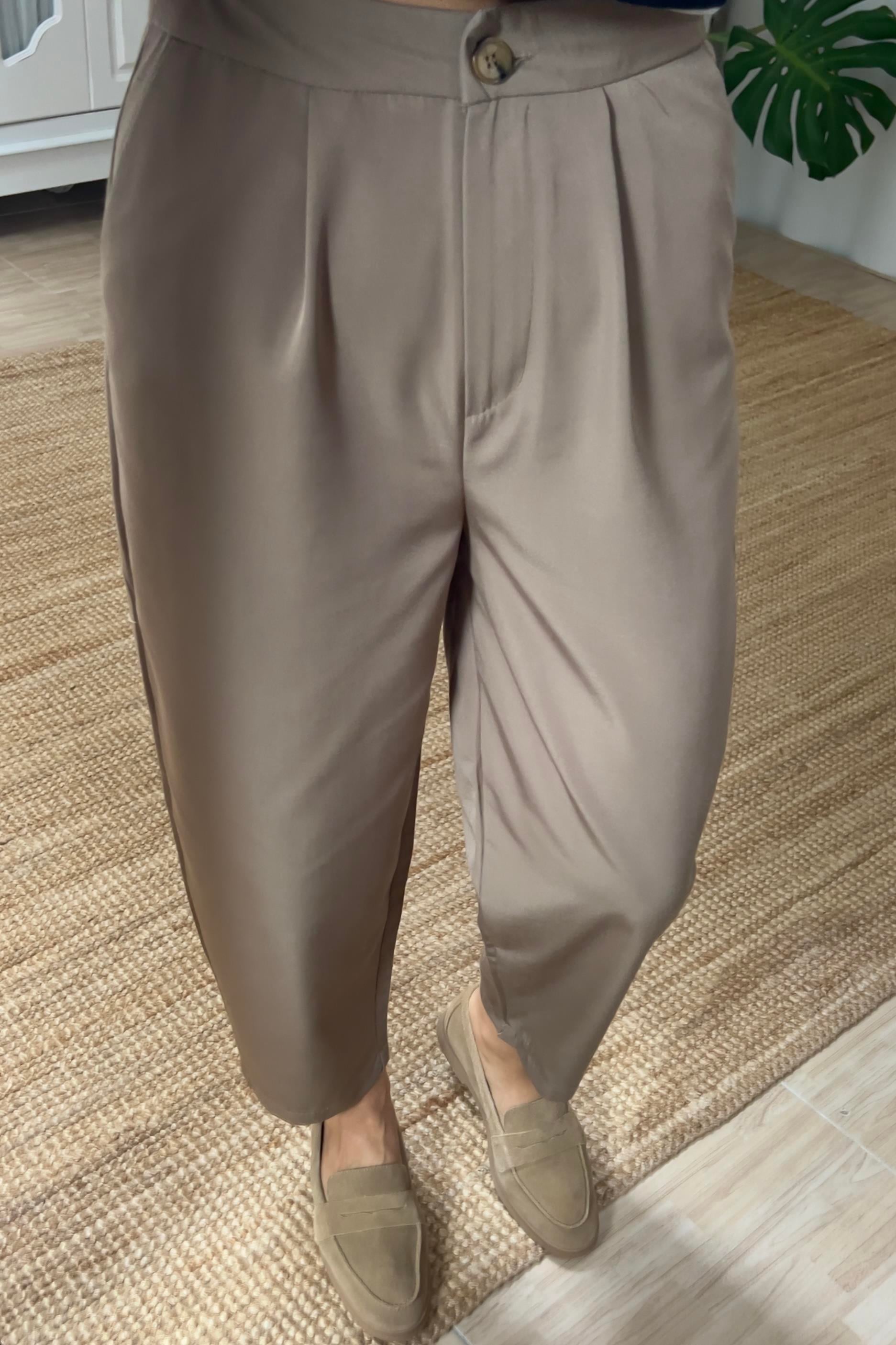 Haki Yüksek Bel Chino Pantolon uygun fiyatlarda www.butikhola.com adresinde