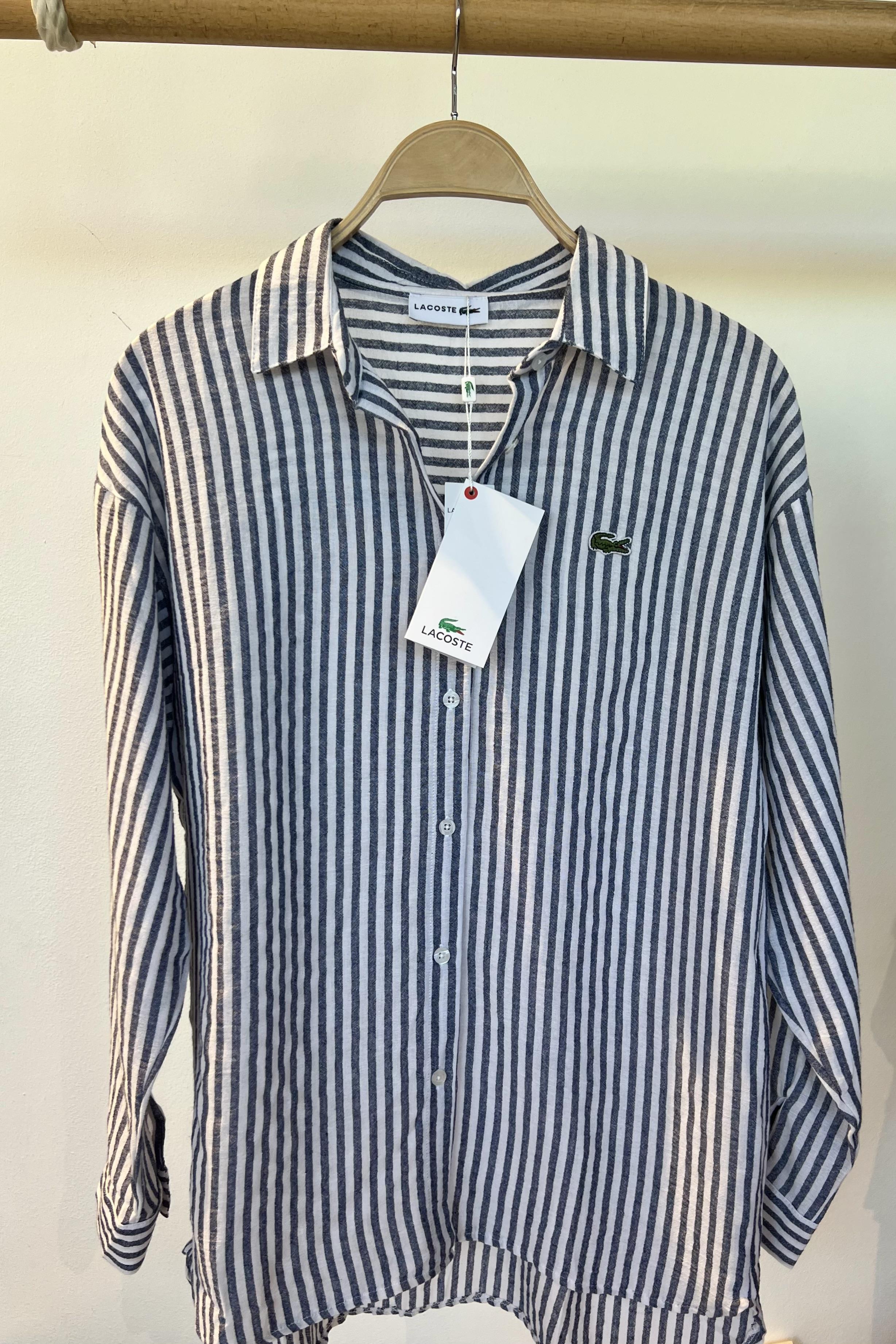 Lacivert Çizgili Organik Pamuk Gömlek  uygun fiyatlarda www.butikhola.com adresinde