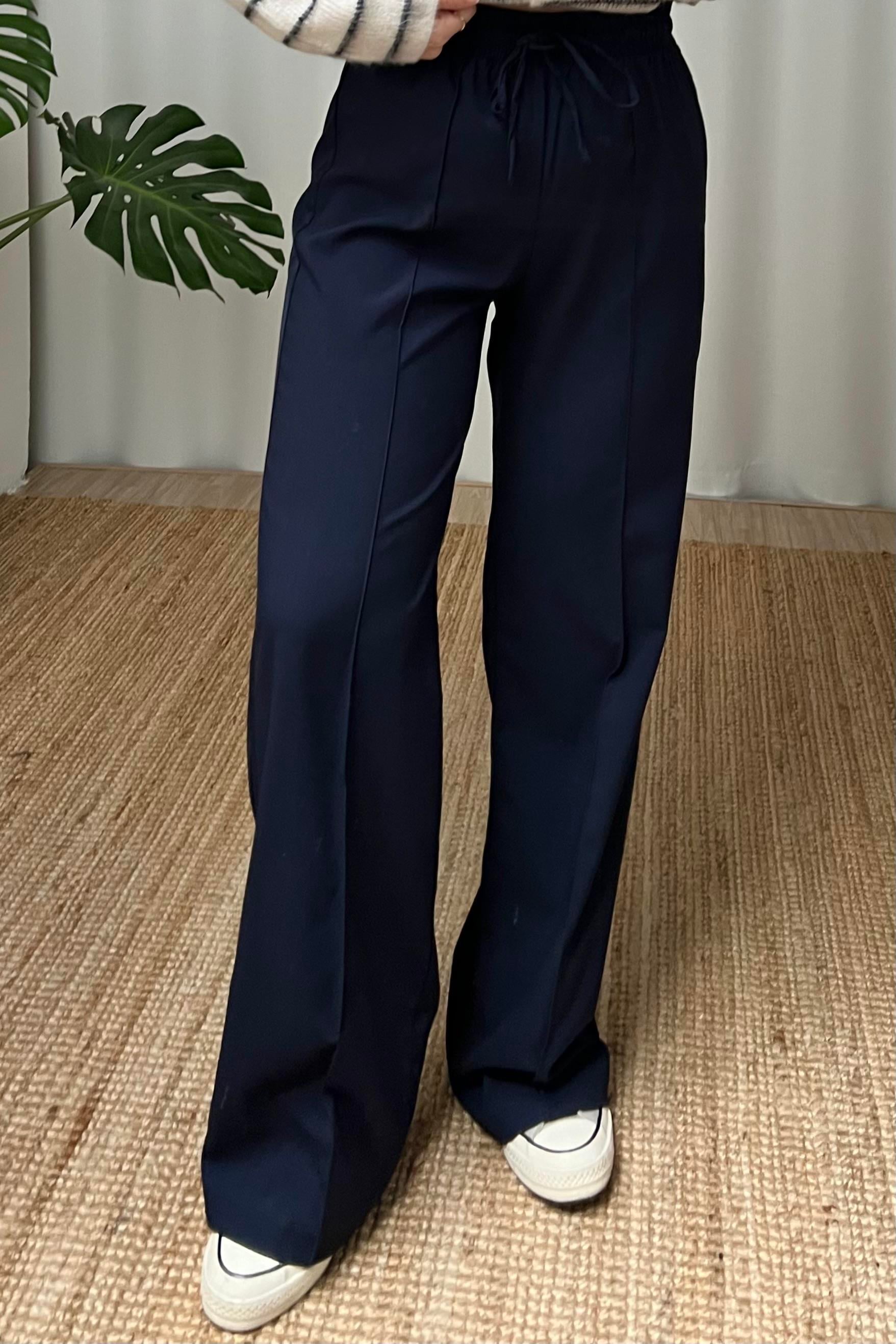 Lacivert Comfort Palazzo Pantolon uygun fiyatlarda www.butikhola.com adresinde