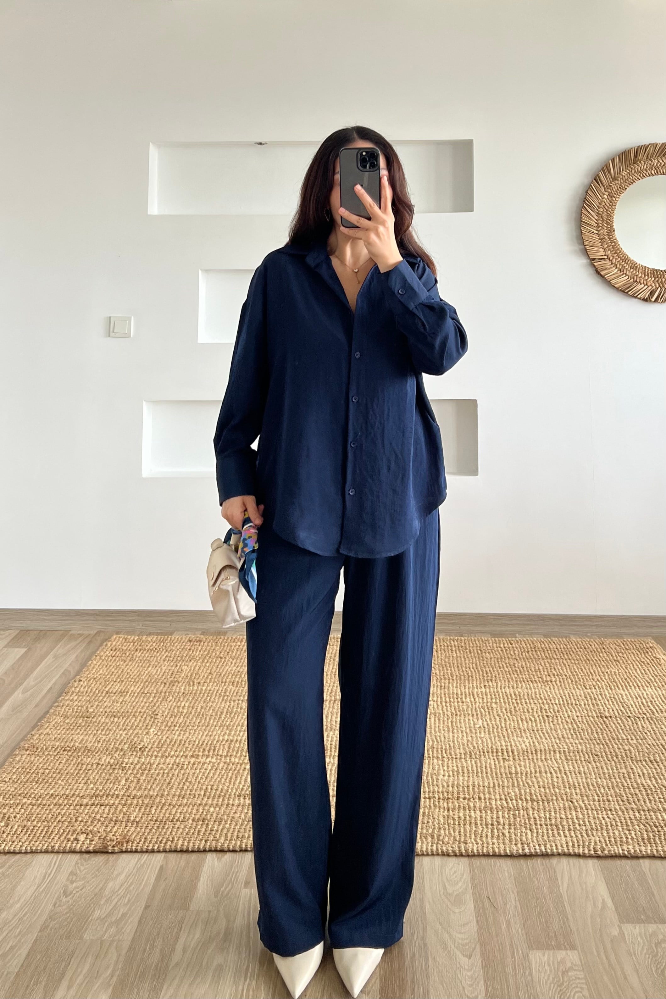 Lacivert Gömlek Pantolon Takım uygun fiyatlarda www.butikhola.com adresinde