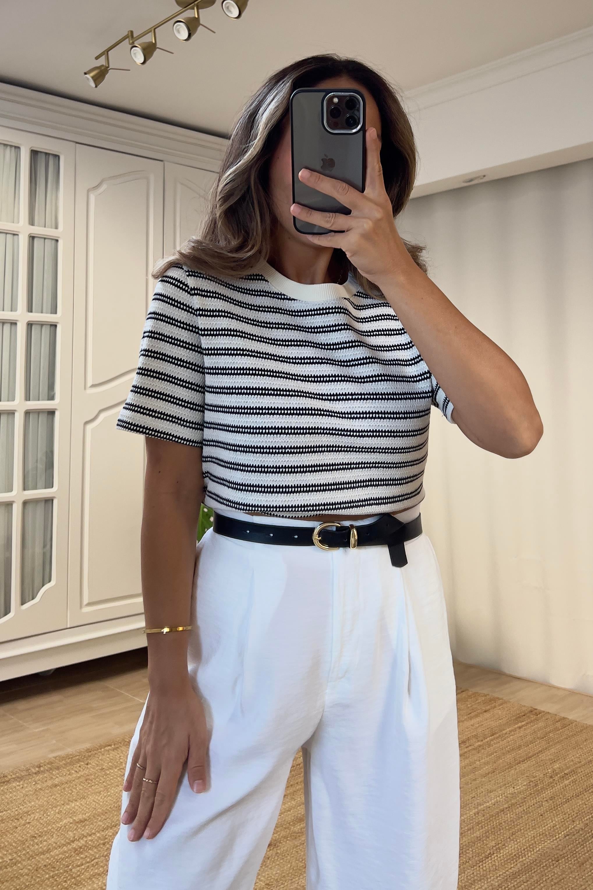 MD Çizgili Merserize Bluz uygun fiyatlarda www.butikhola.com adresinde