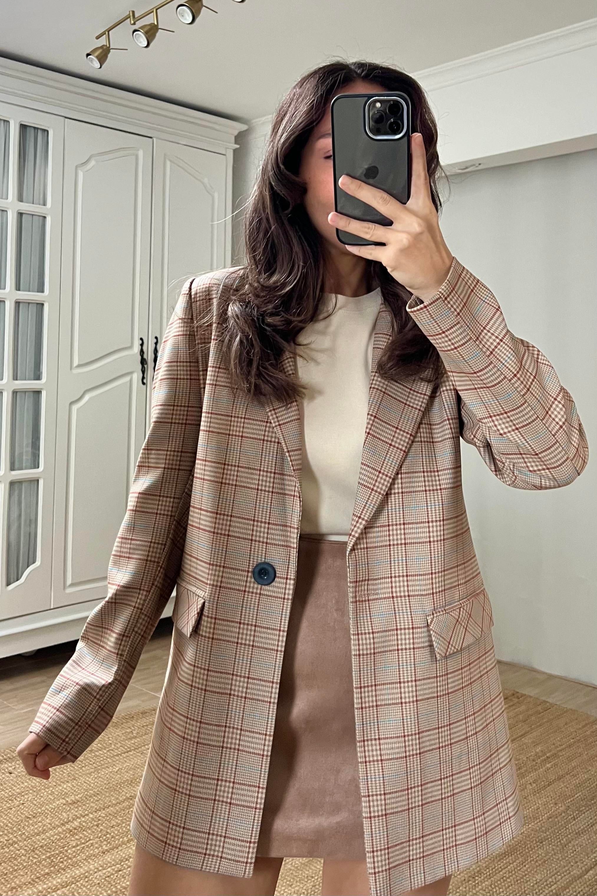 MD Ekoseli Blazer Ceket uygun fiyatlarda www.butikhola.com adresinde