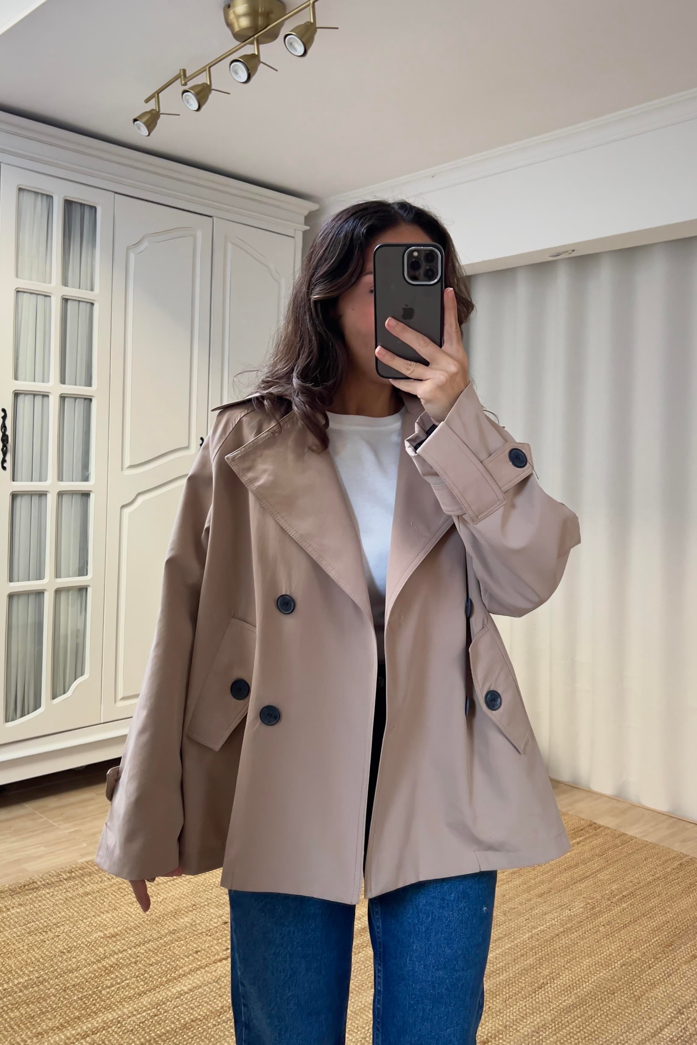 MD Kısa Trençkot uygun fiyatlarda www.butikhola.com adresinde