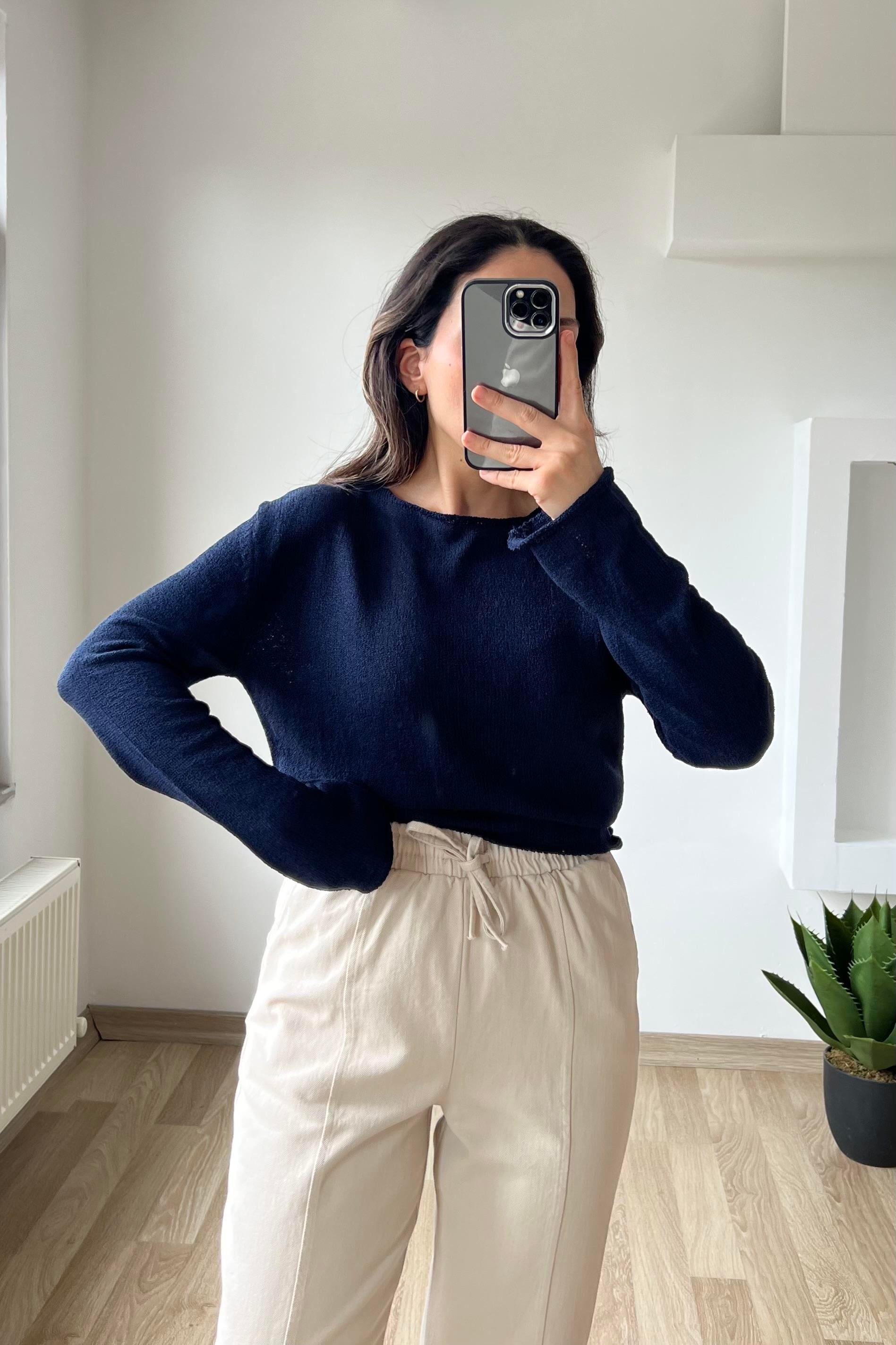 MD Lacivert Merserize Triko uygun fiyatlarda www.butikhola.com adresinde