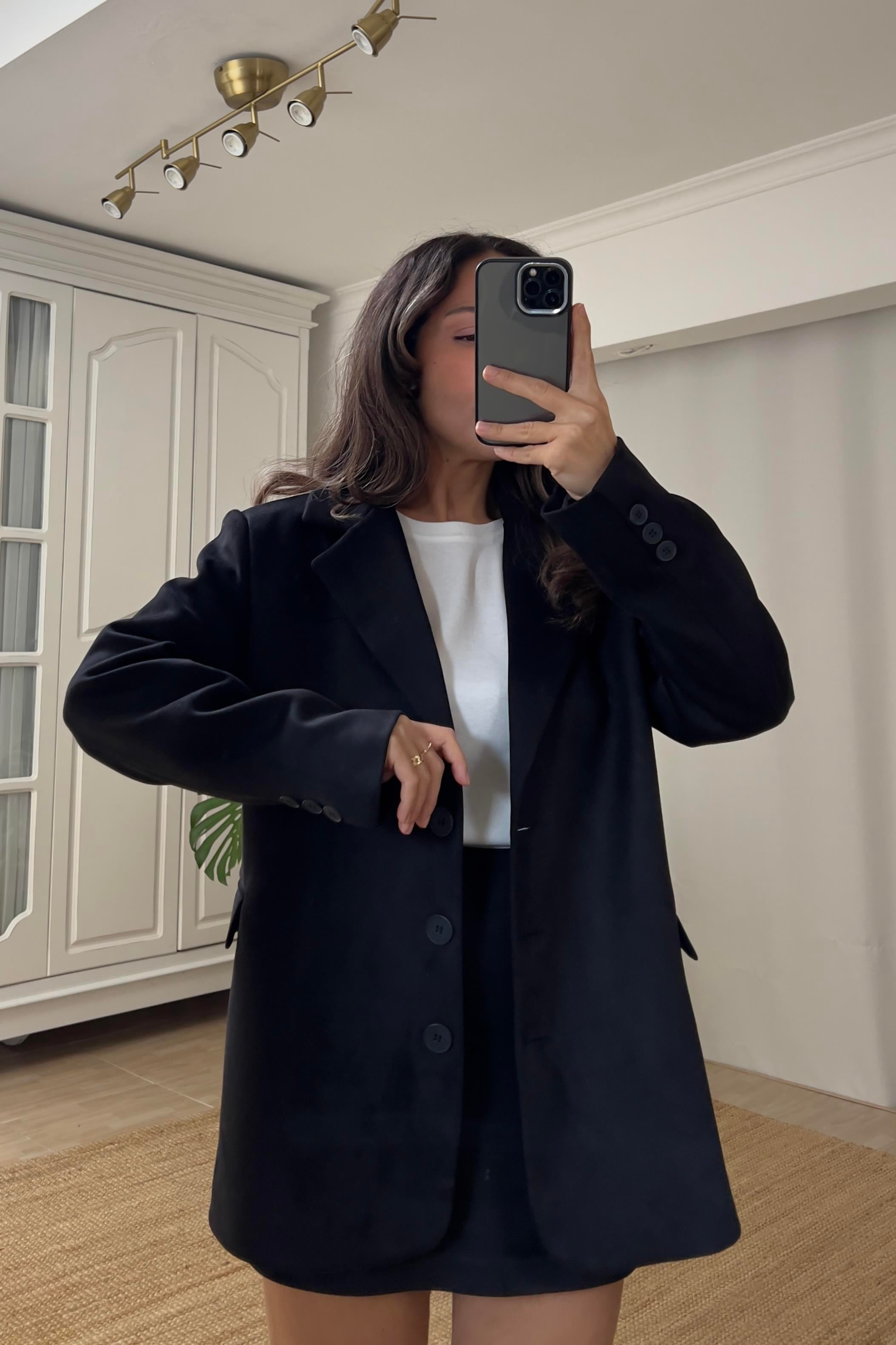 MD Siyah Süet Blazer Ceket uygun fiyatlarda www.butikhola.com adresinde