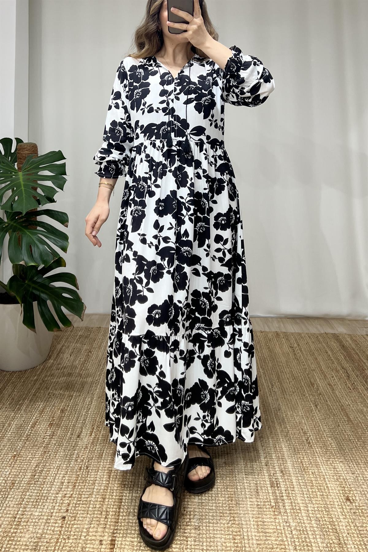 Mng Floral Maksi Elbise uygun fiyatlarda www.butikhola.com adresinde