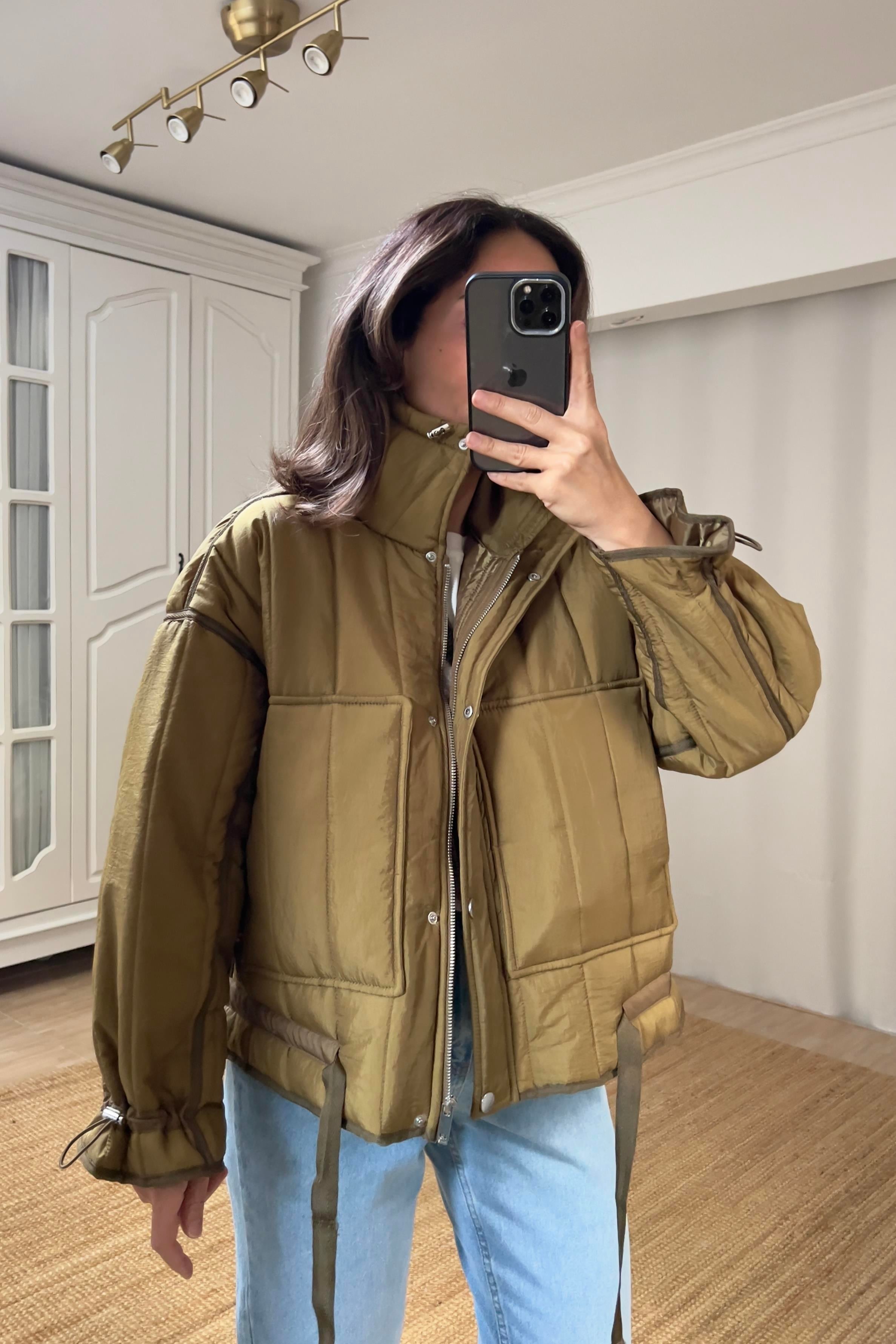 Olive Su Geçirmez Şişme Mont uygun fiyatlarda www.butikhola.com adresinde