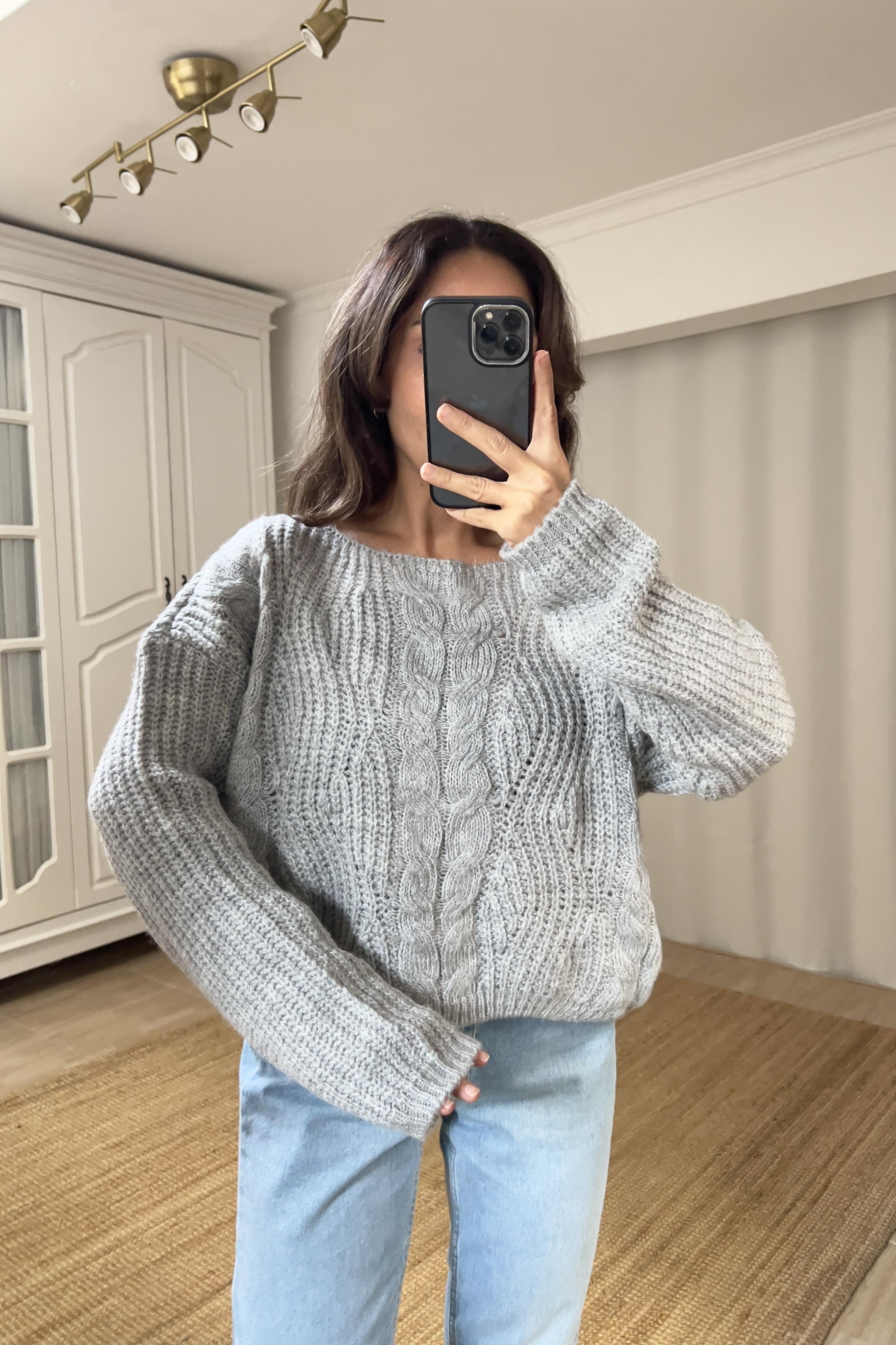 Orj Marka Gri Yumoş Kazak uygun fiyatlarda www.butikhola.com adresinde