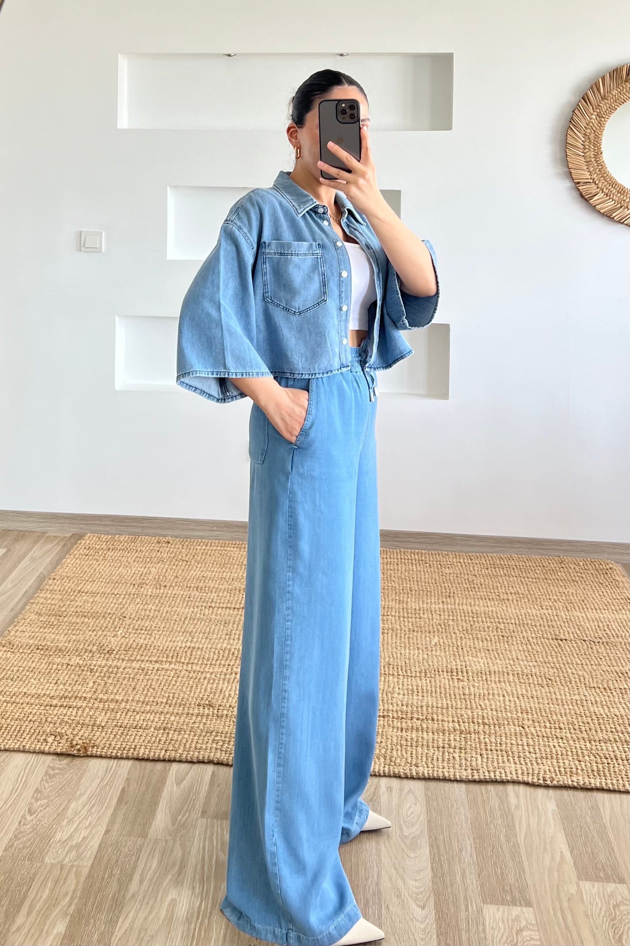 Orjinal Marka %100 Pamuk Crop Kot Gömlek uygun fiyatlarda www.butikhola.com adresinde