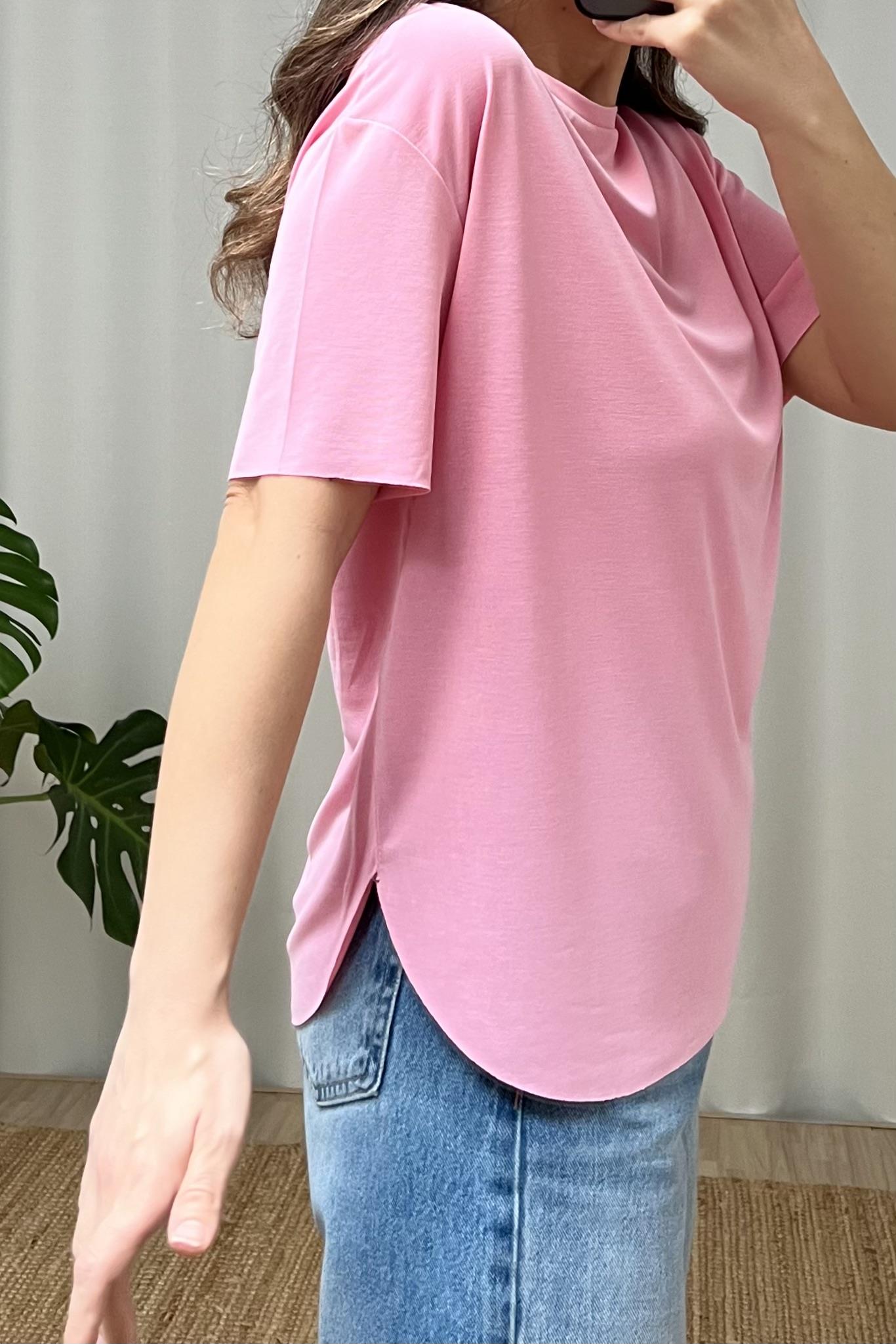Pembe Oys Modal Tshirt uygun fiyatlarda www.butikhola.com adresinde
