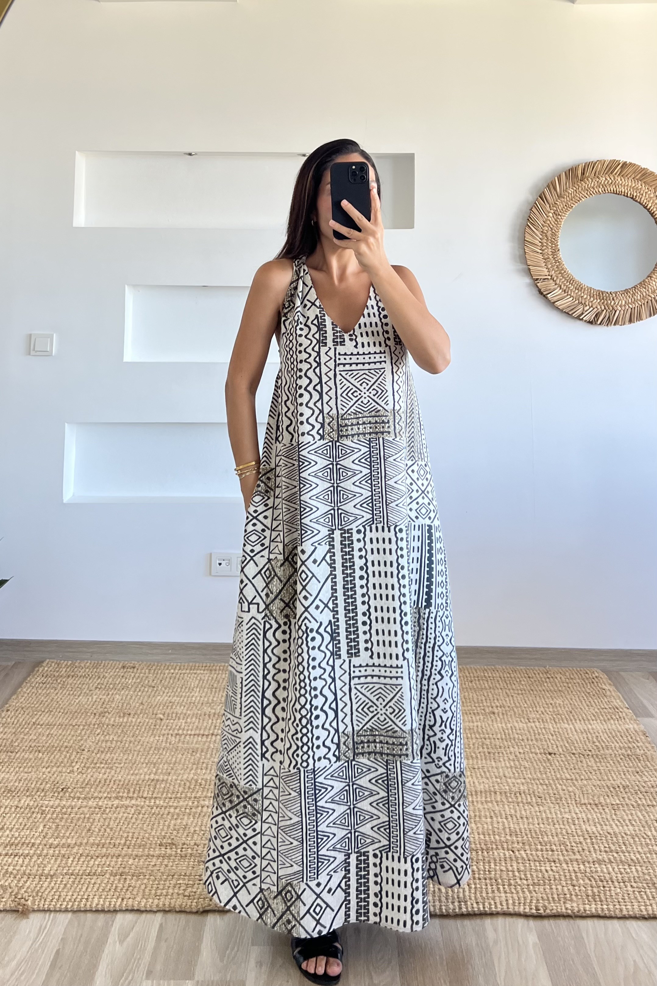 Sırtı Saç Örgü Detaylı Bohem Elbise uygun fiyatlarda www.butikhola.com adresinde