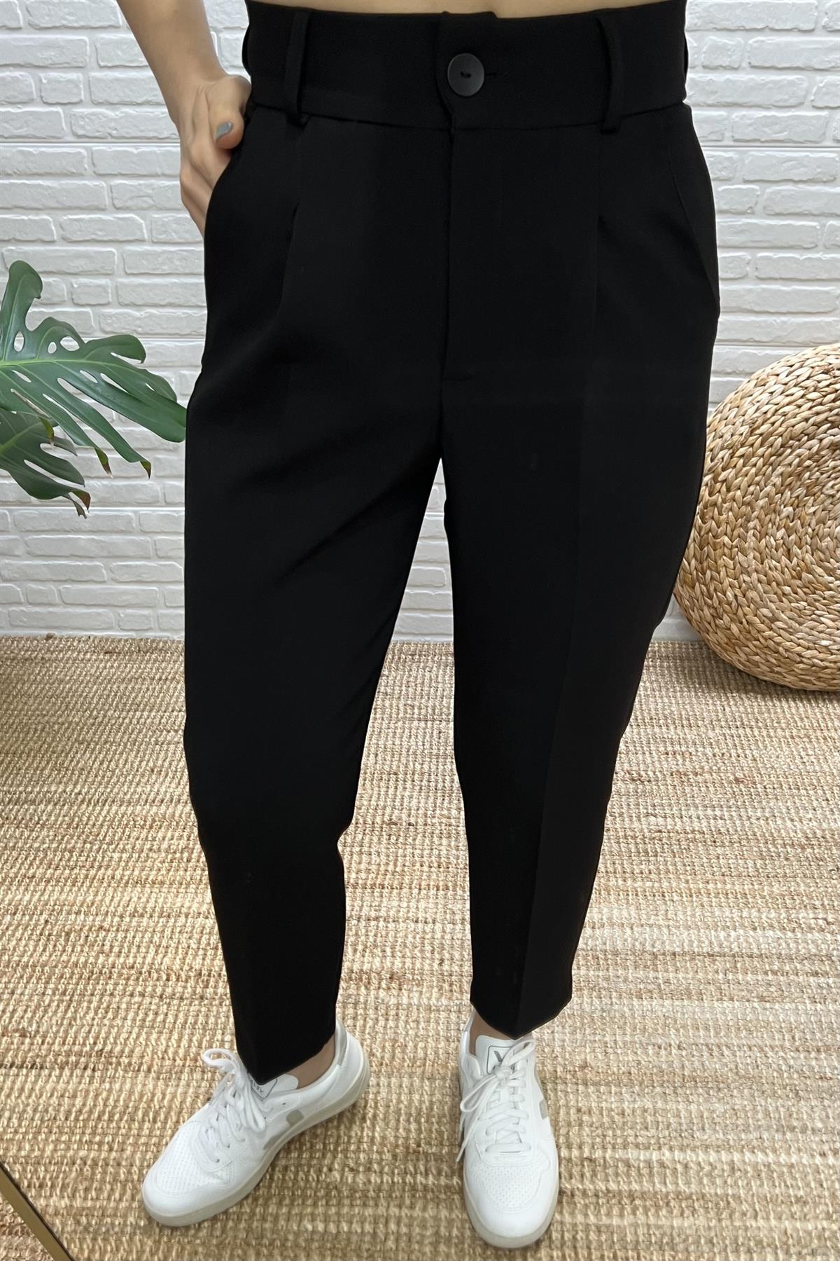 Siyah Ekstra Yüksek Bel Pantolon uygun fiyatlarda www.butikhola.com adresinde