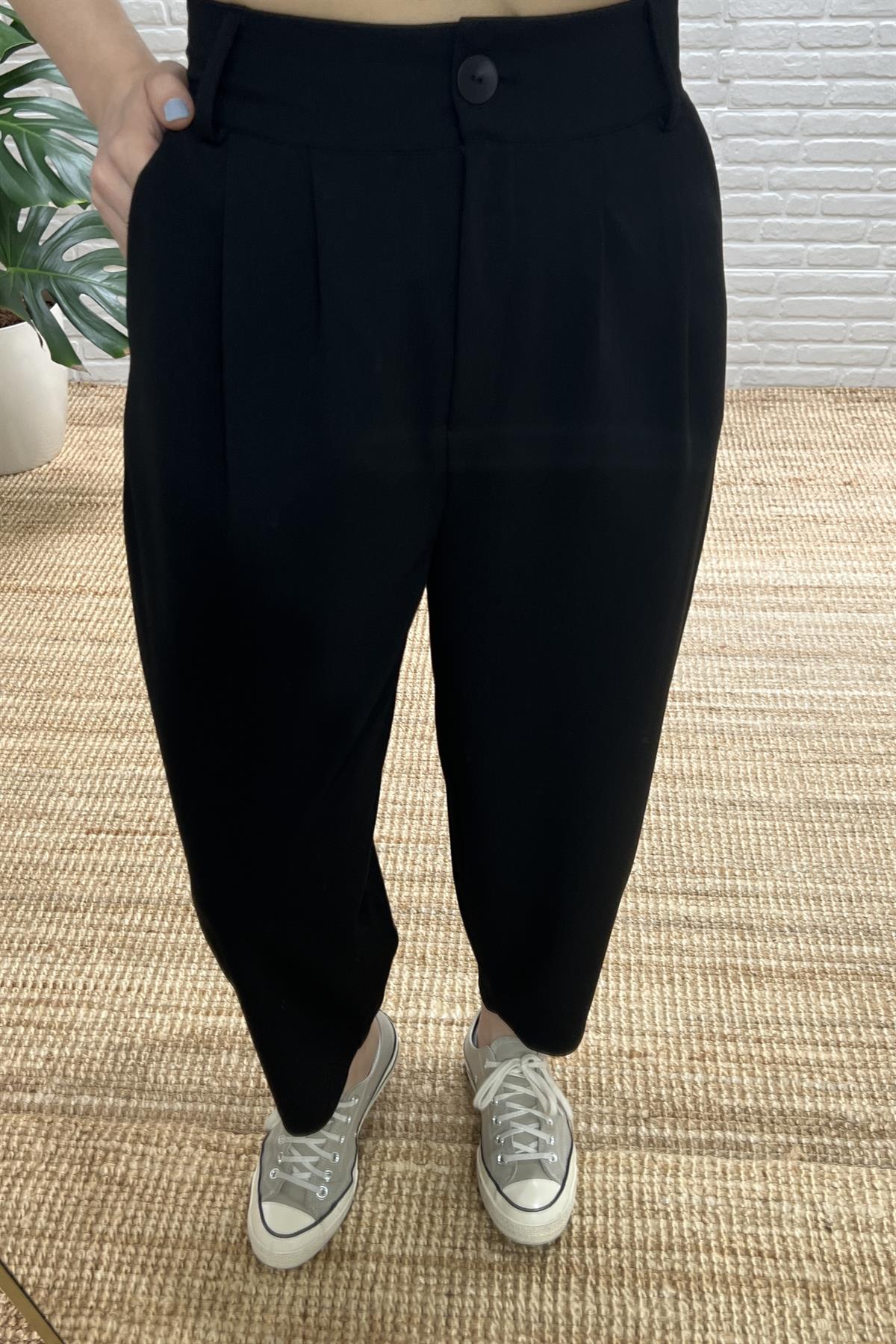 Siyah Şalvar Pantolon uygun fiyatlarda www.butikhola.com adresinde