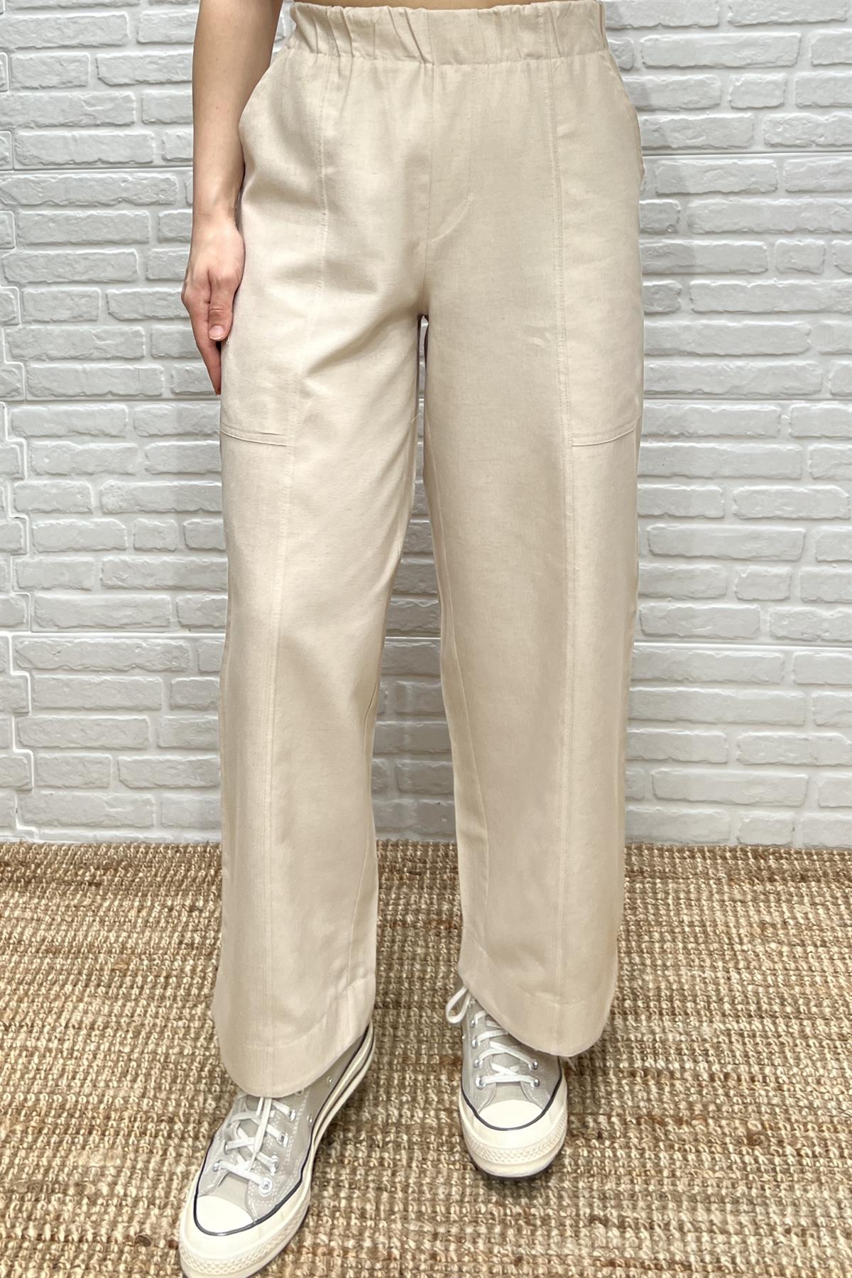 Taş Keten Barrel Pantolon uygun fiyatlarda www.butikhola.com adresinde