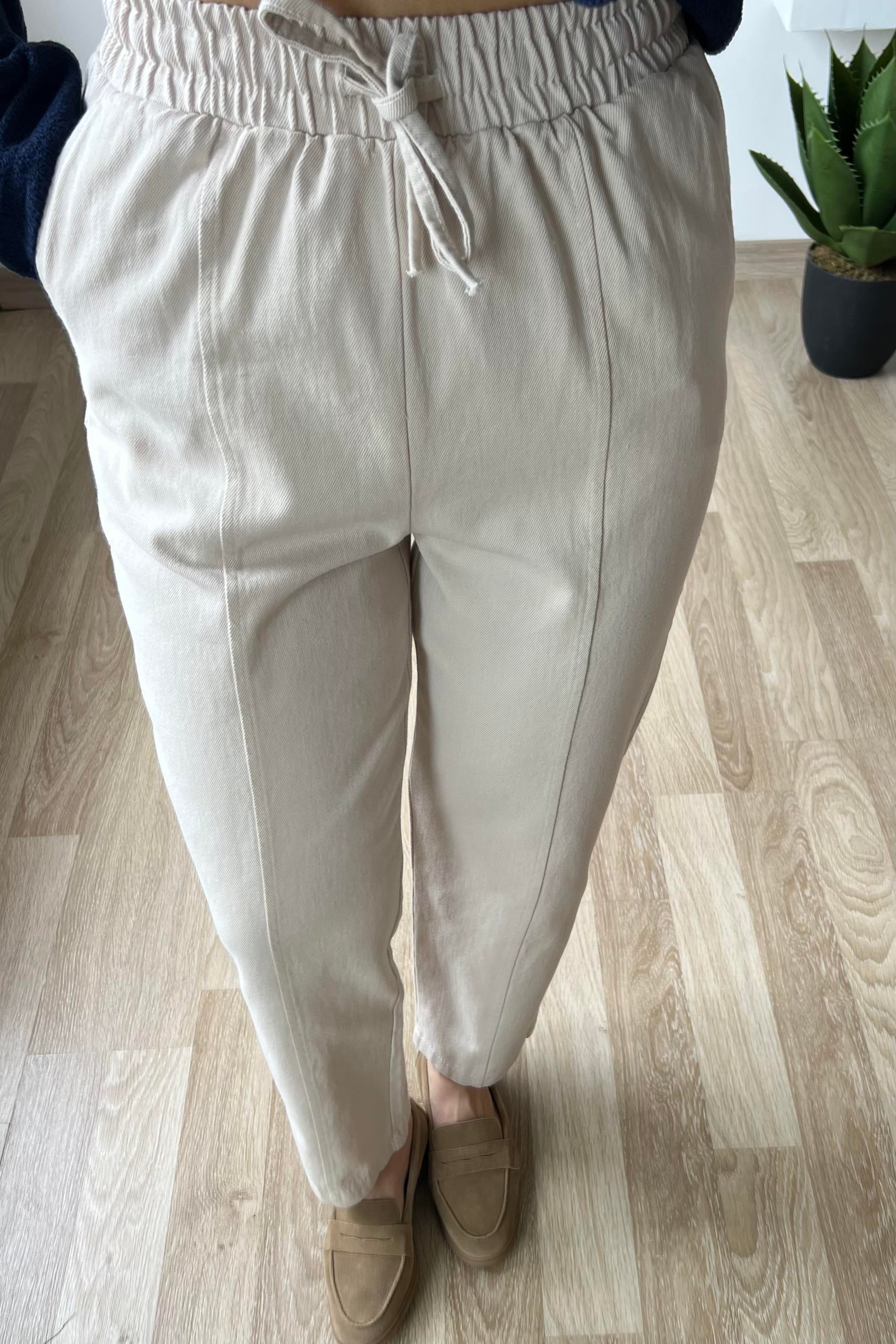Taş Rengi Denim Havuç Pantolon uygun fiyatlarda www.butikhola.com adresinde