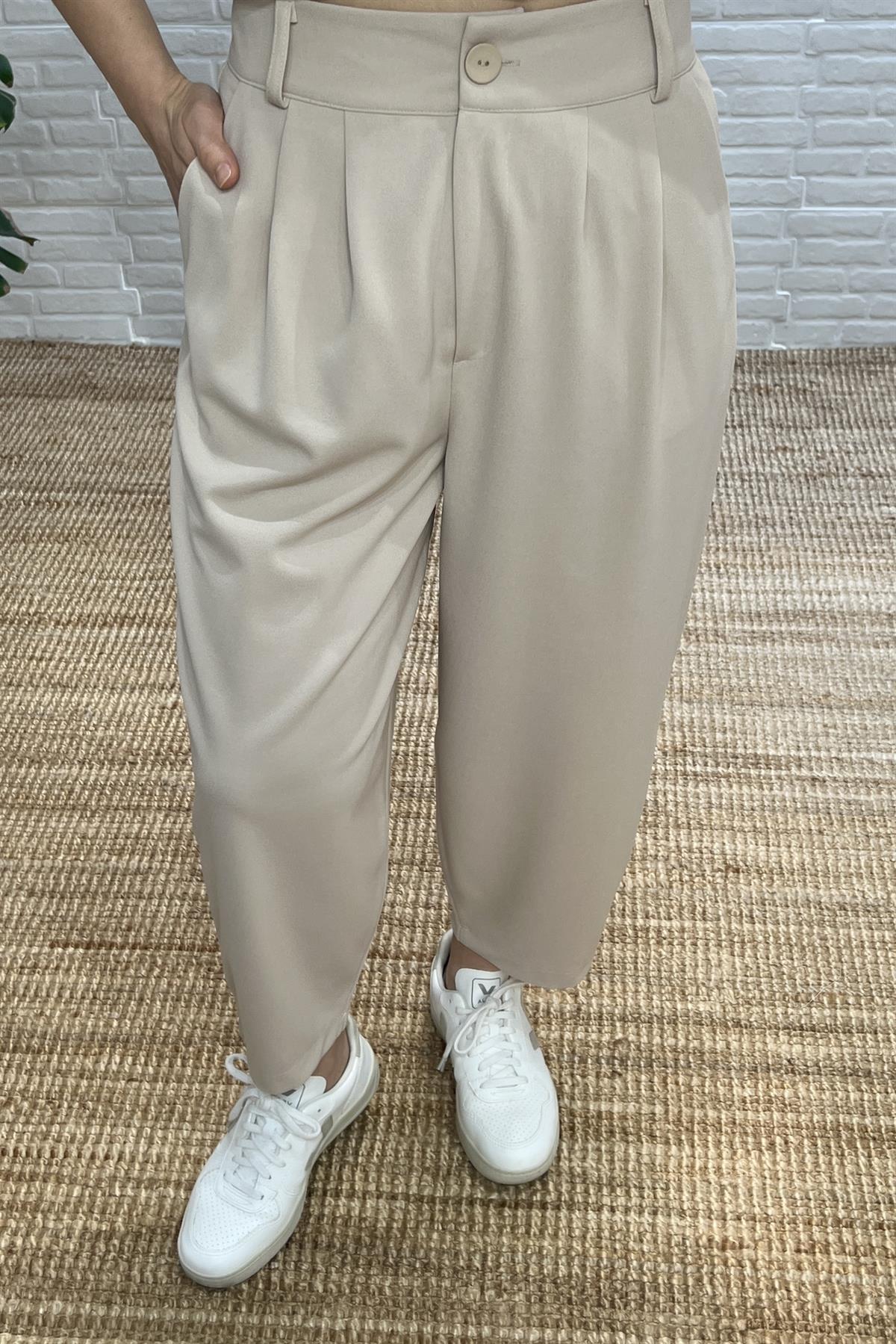 Taş Rengi Şalvar Pantolon uygun fiyatlarda www.butikhola.com adresinde