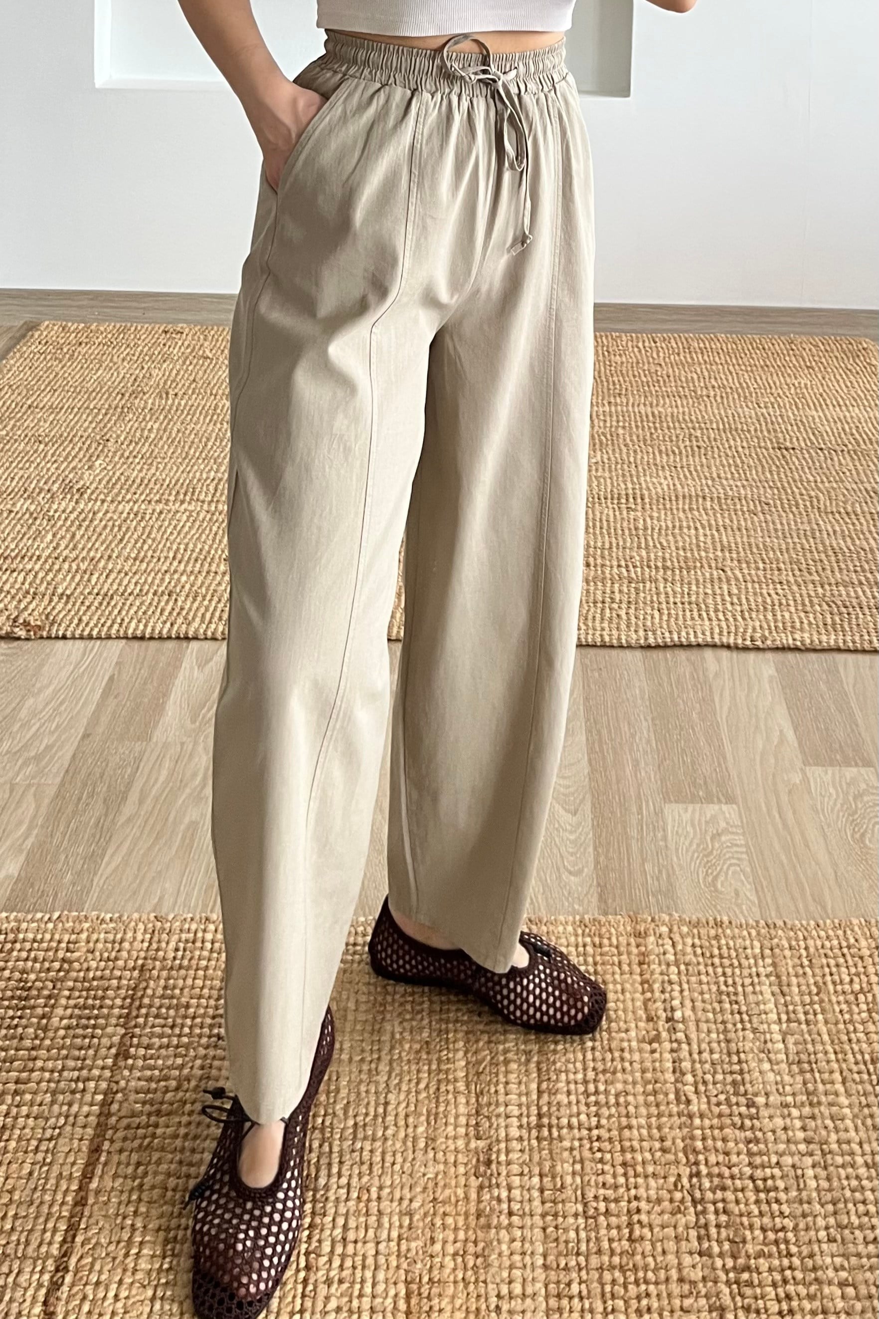 Vizon Barrel Ham Keten Pantolon uygun fiyatlarda www.butikhola.com adresinde