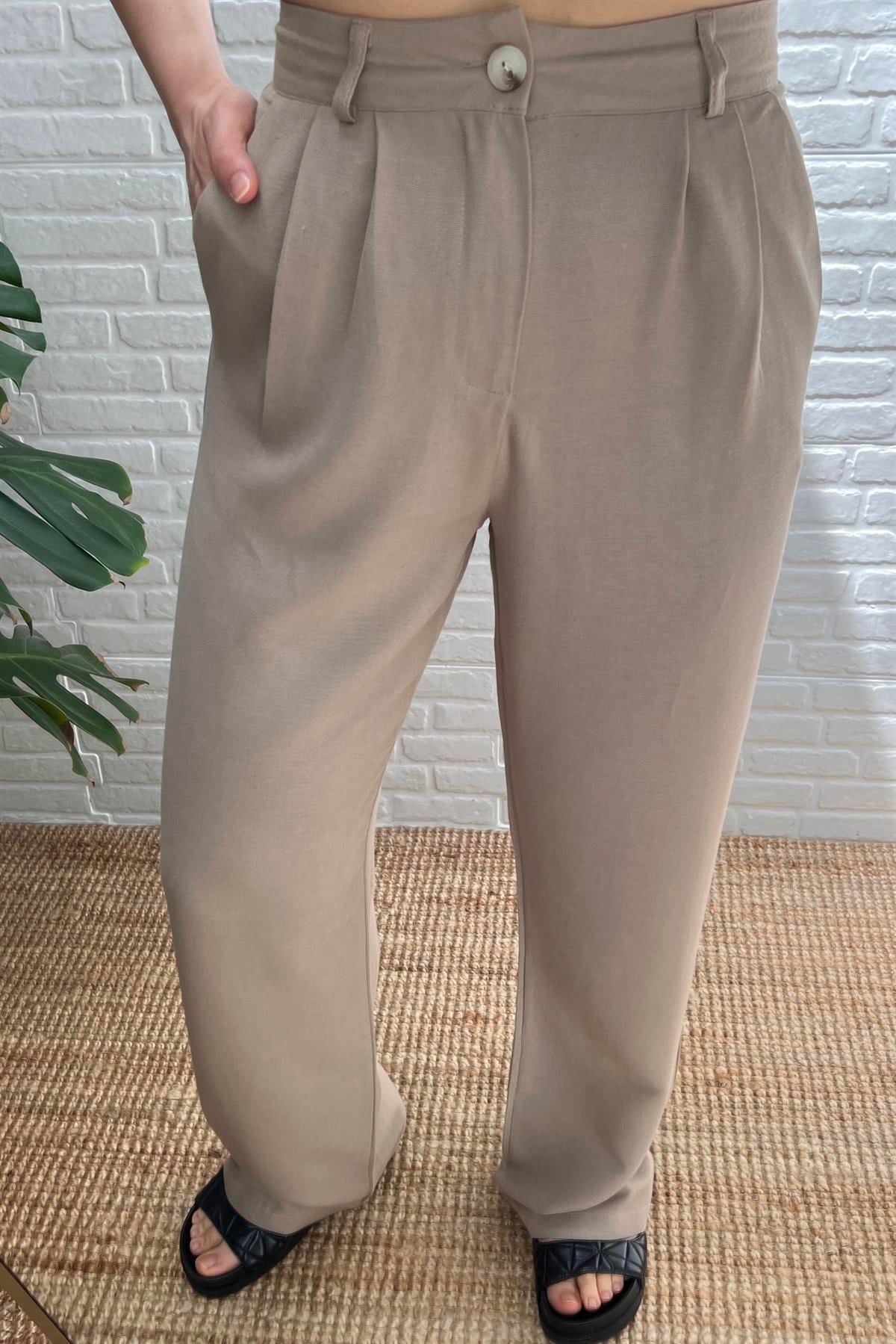 Vizon Keten Pantolon uygun fiyatlarda www.butikhola.com adresinde