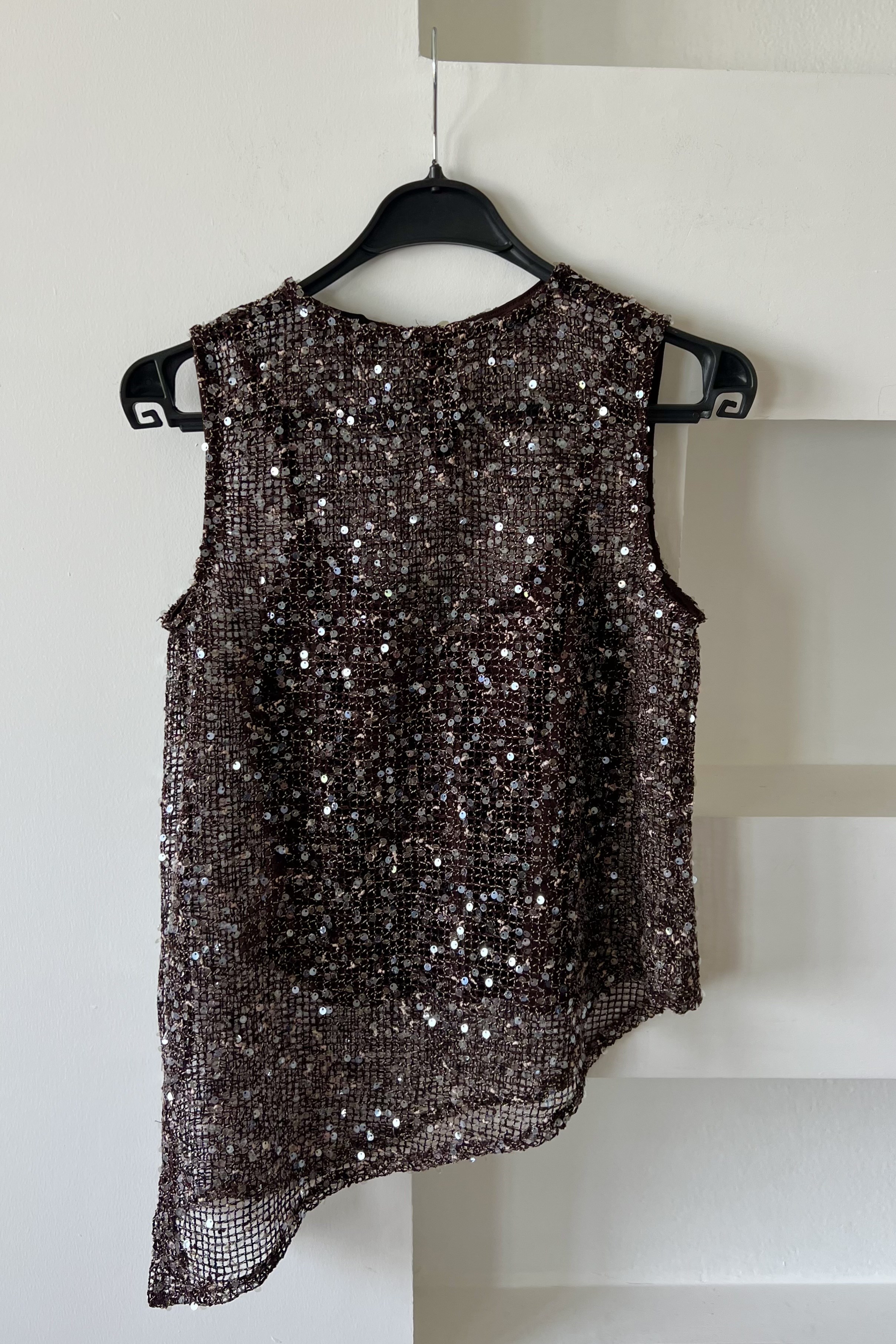 Zr Acı Kahve Pullu File Bluz uygun fiyatlarda www.butikhola.com adresinde