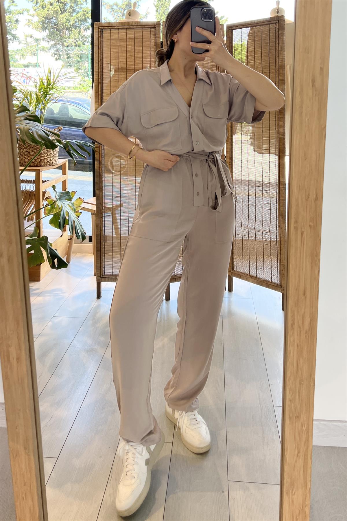 Zr Cepli Kuşaklı Dökümlü Tensel Tulum uygun fiyatlarda www.butikhola.com adresinde