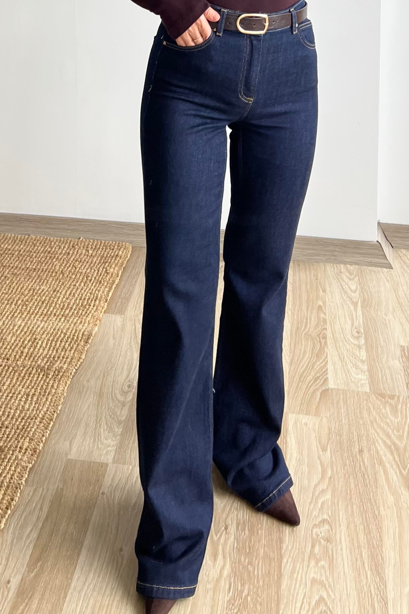 ZR Likralı Yüksek Bel İspanyol Paça Jean uygun fiyatlarda www.butikhola.com adresinde