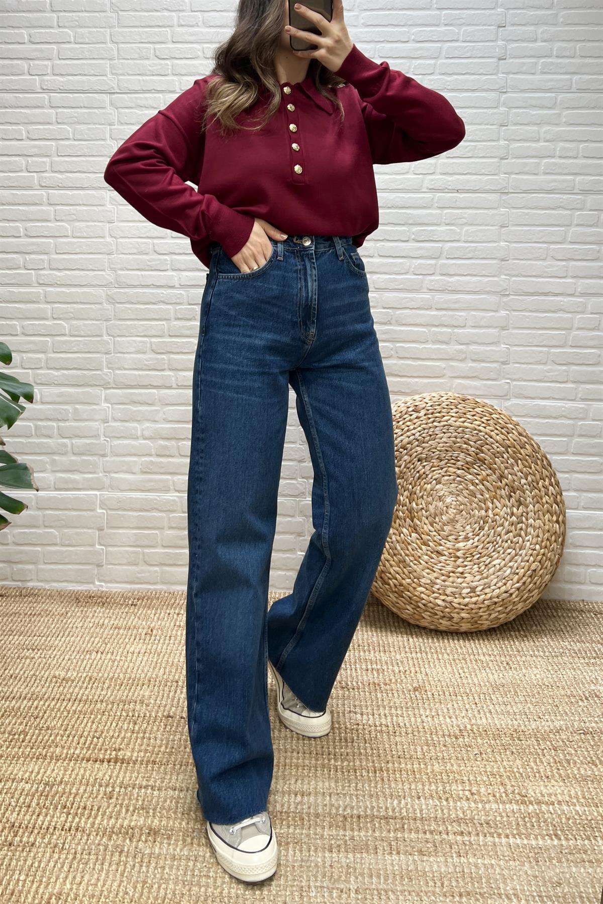 Zr Mavi Palazzo Jean uygun fiyatlarda www.butikhola.com adresinde