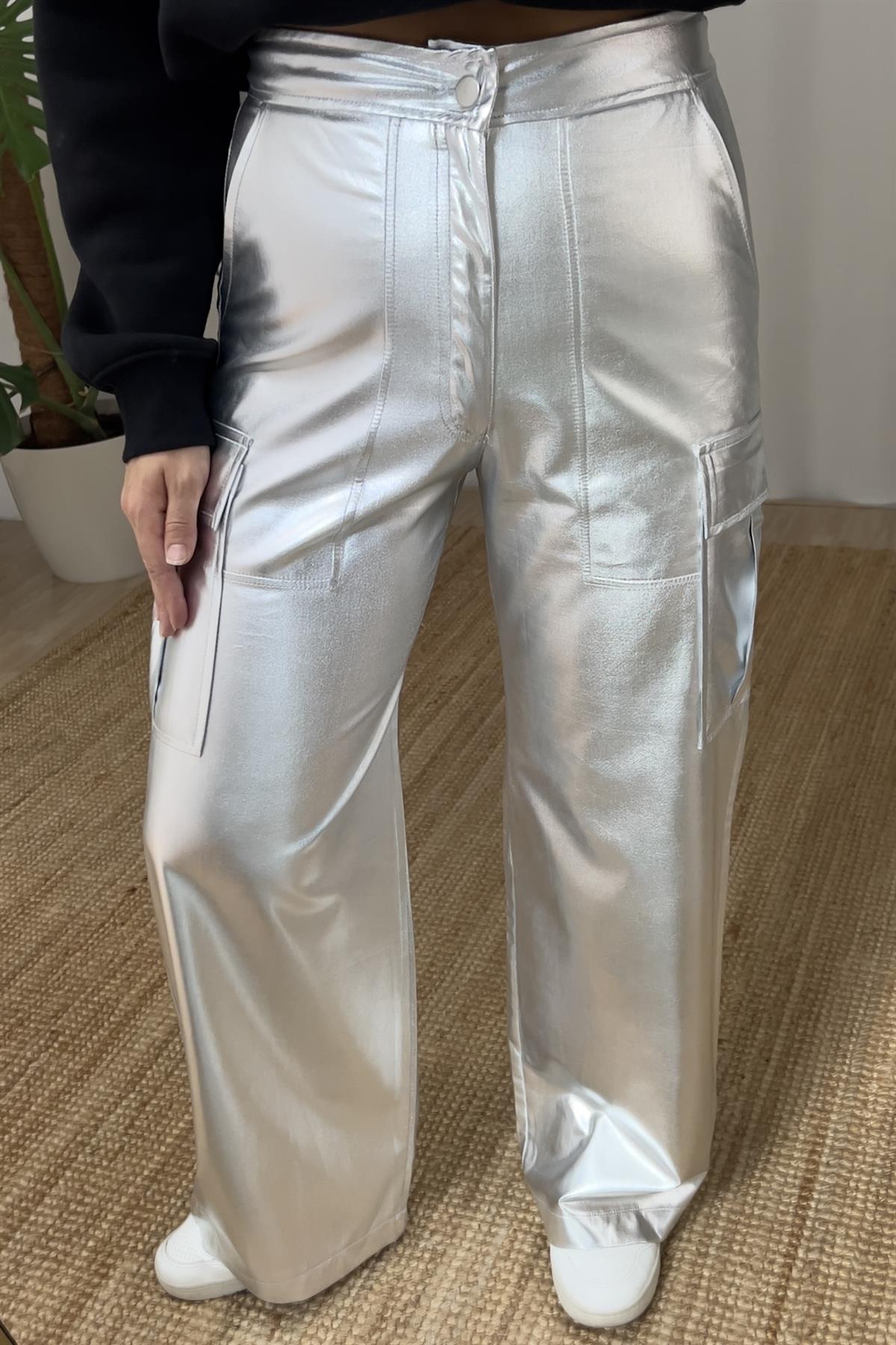 Zr Metalik Kargo Pantolon uygun fiyatlarda www.butikhola.com adresinde