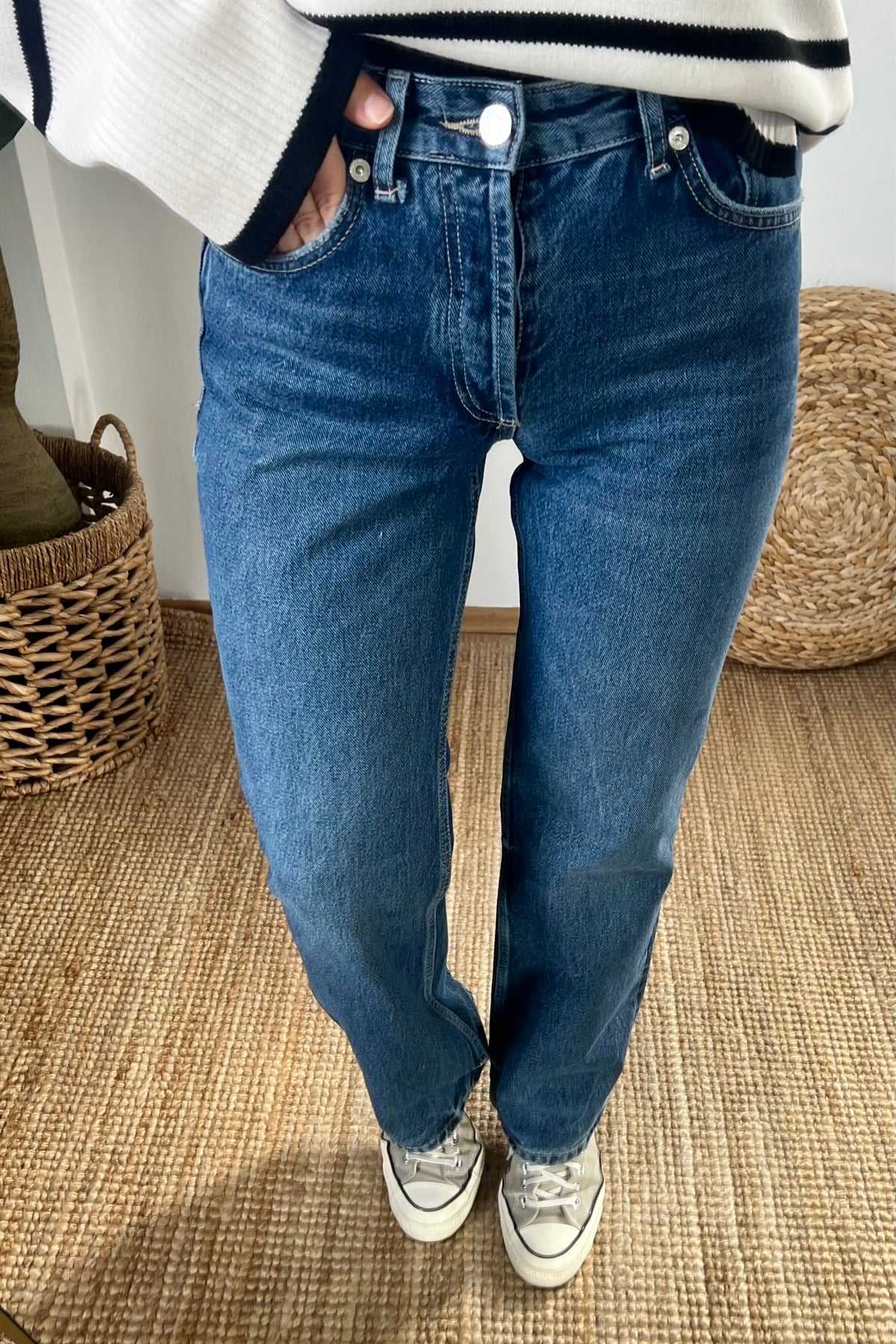 Zr Orta Bel Straigt Fit Jean  uygun fiyatlarda www.butikhola.com adresinde