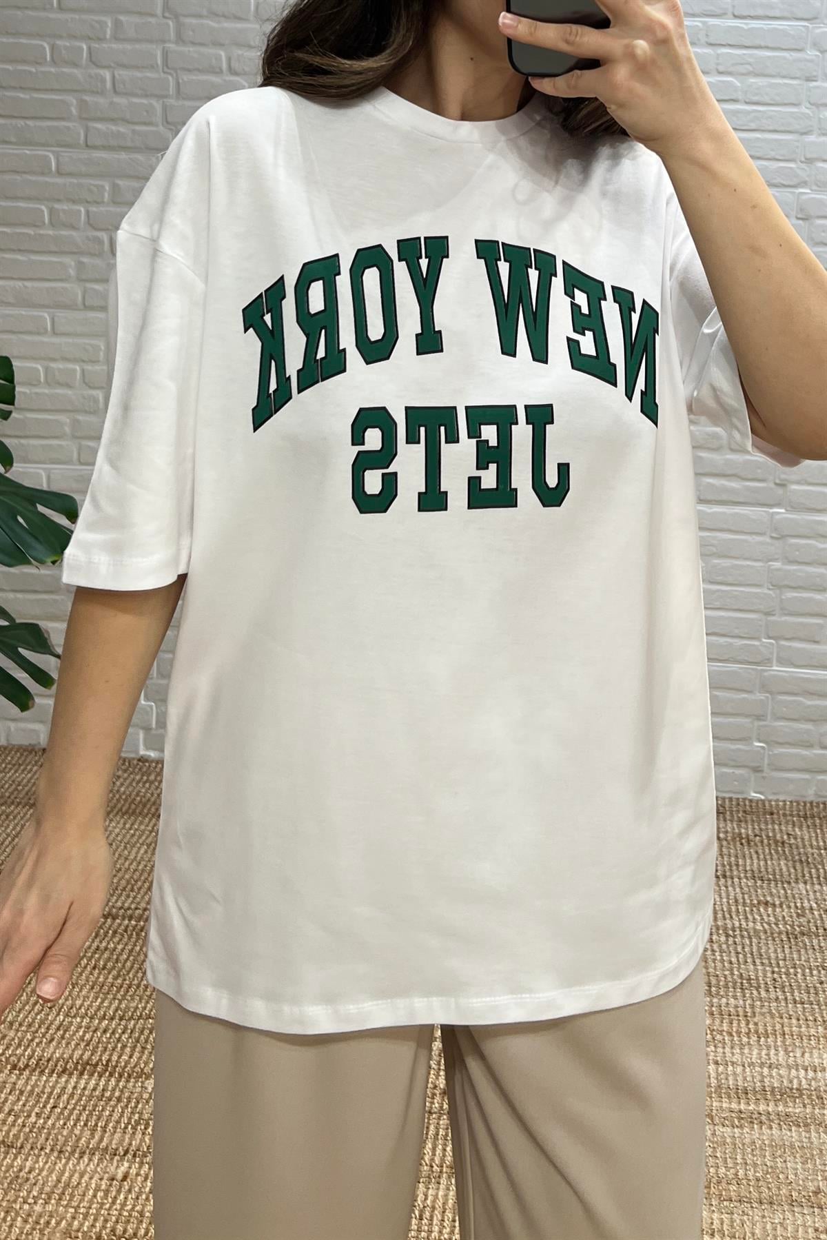 Zr Oversize New York Tshirt uygun fiyatlarda www.butikhola.com adresinde